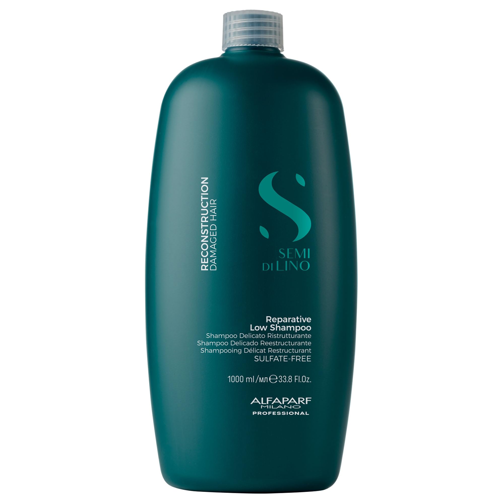 Alfaparf Milano Semi Di Lino Reconstruction Reparative Shampoo For Damaged Hair - Sulfate And Paraffin Free - Safe On Color Trea