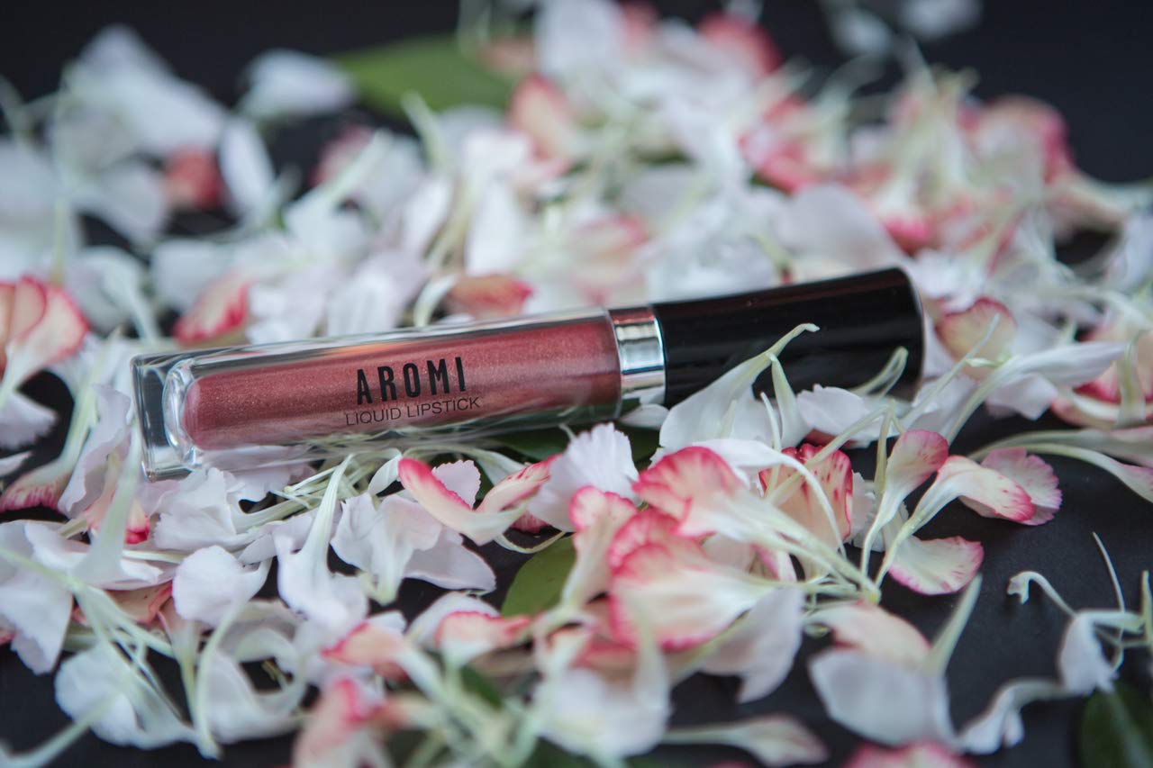Aromi Copper Metallic Liquid Lipstick | Bronze Lip Color With Shimmery Finish, Long-Lasting, Waterproof, Vegan, Cruelty-Free, Ha