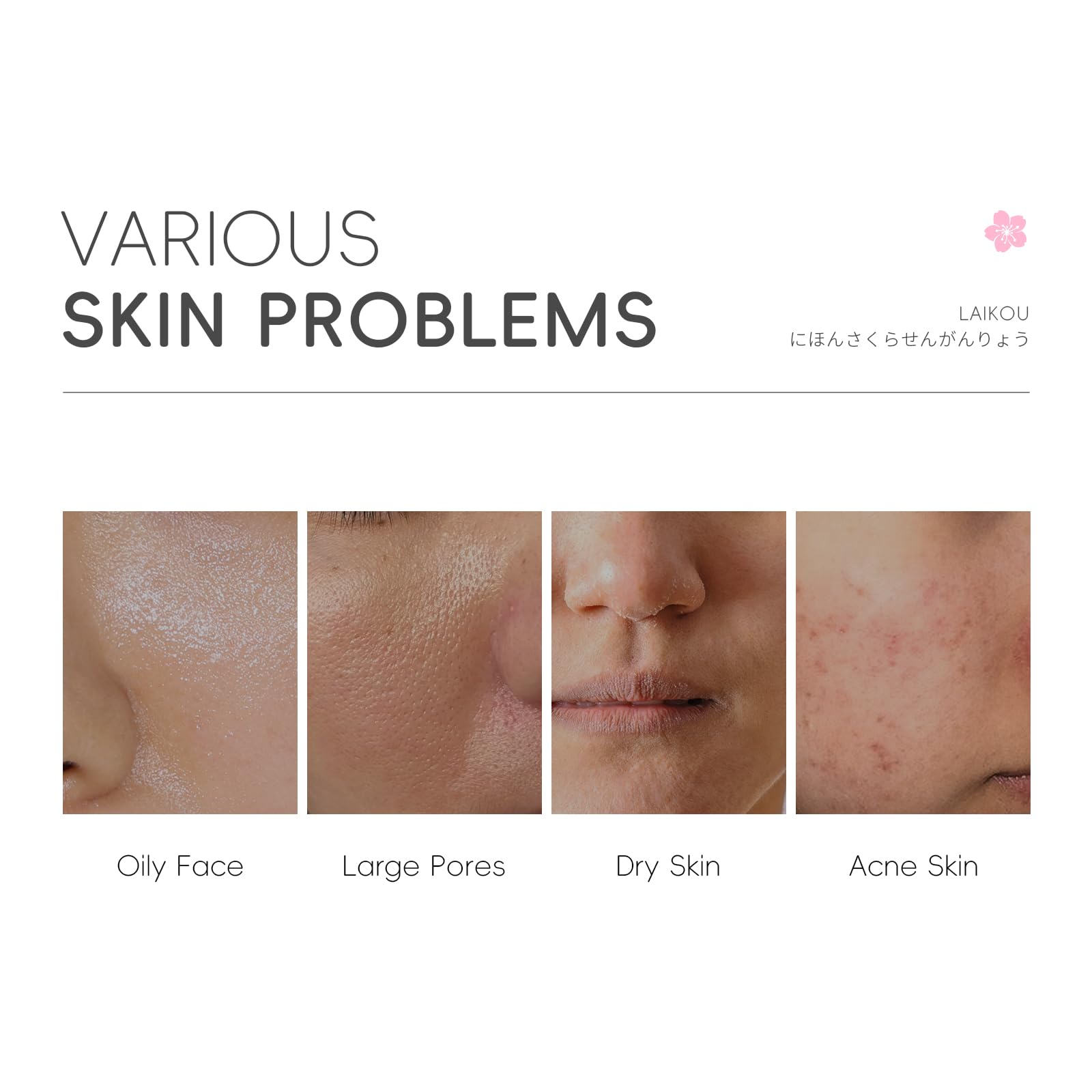 LAIKOU Skin Care for Teenage Girls, Sakura Skincare Set, Pamper Sets for Women Gifts, Facial Skin Care Sets & Kits - Toner,Clean