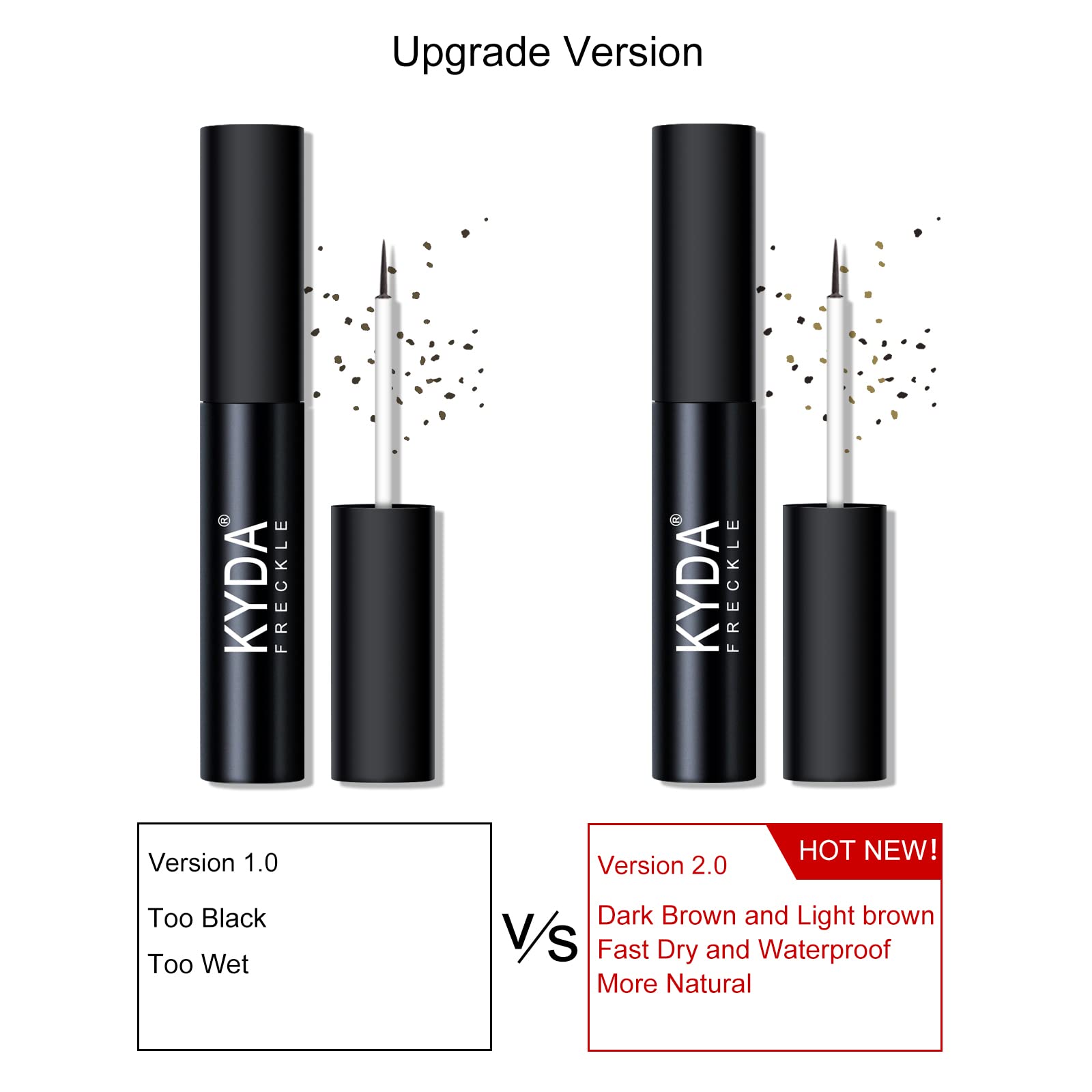Freeorr 2 Colors Liquid Freckle Pen, Natural Like Freckle Makeup Pen Soft Dot Spot, Waterproof And Smudgeproof Quick Dry For Ins