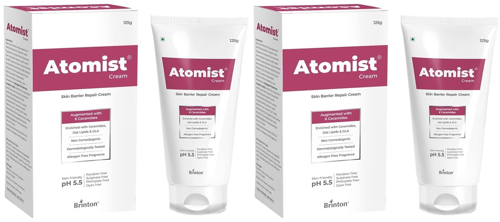 Brinton Atomist Skin Barrier Repair Cream For Dryness & Itchiness | Enriched With Ceramides & Oat Lipids | Non-Comedogenic & Der