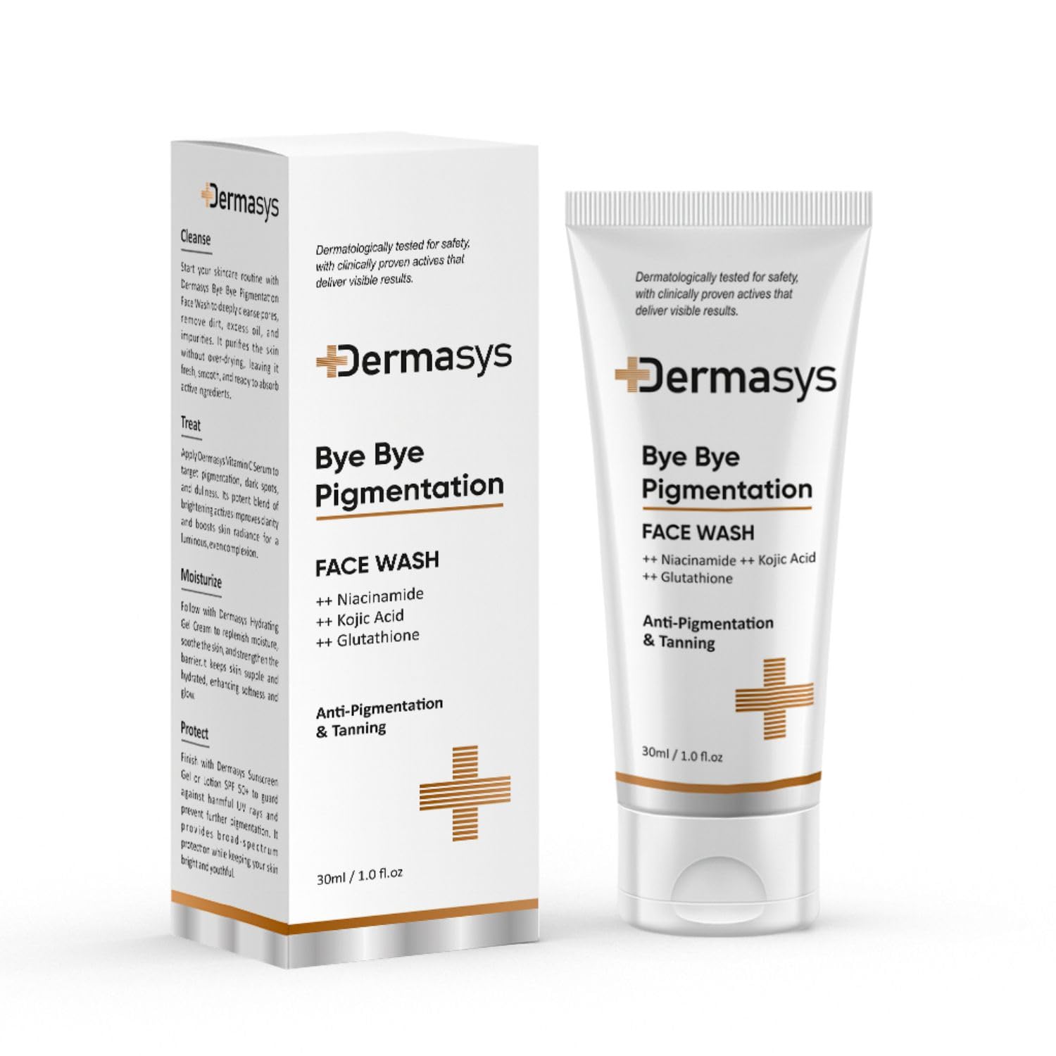 Dermasys Bye Bye Pigmentation Face Wash With Niacinamide, Kojic Acid & Glutathione | Anti Pigmentation For Men And Women | Brigh