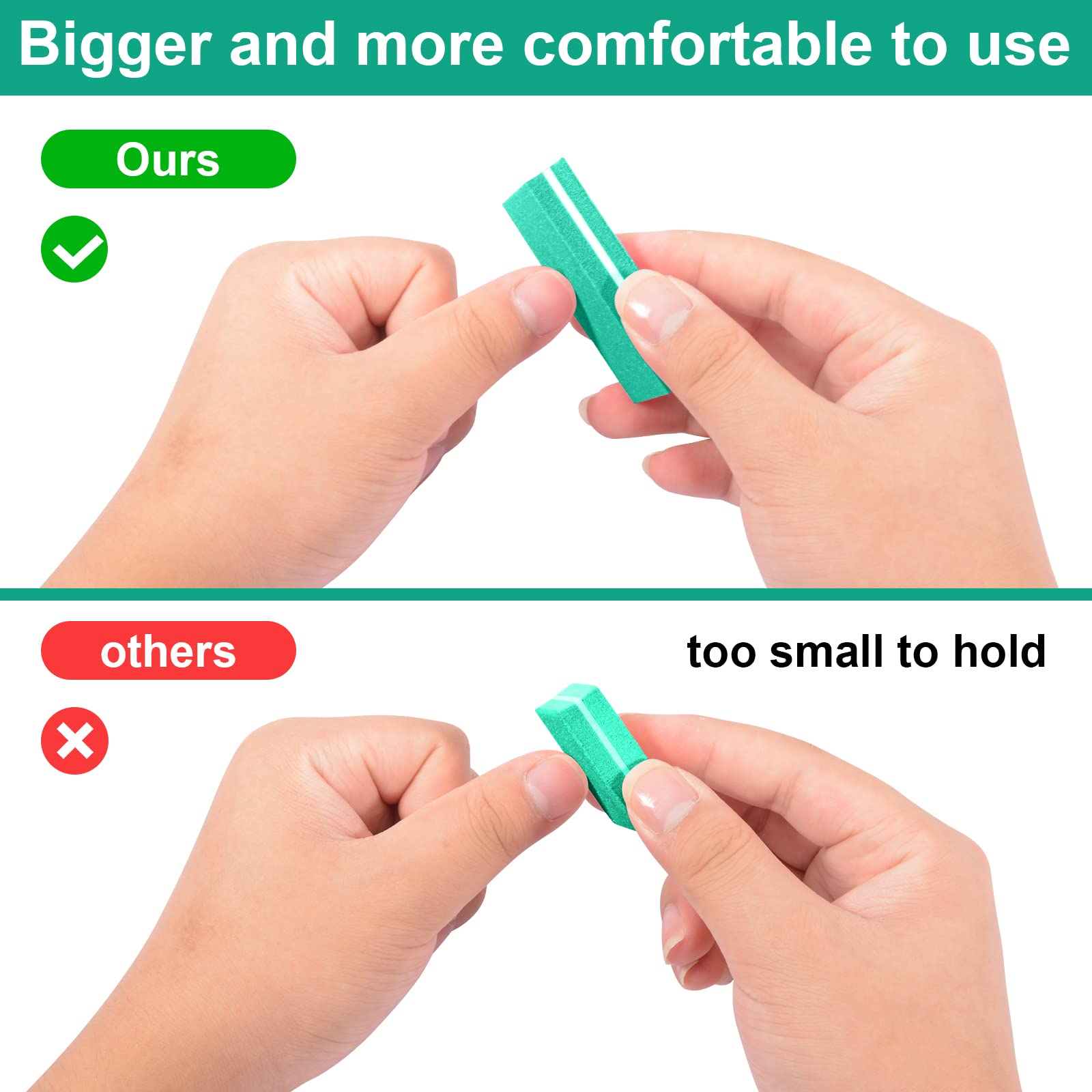 Diesisa Buffer Block Nail File, 100/180 Grit Sponge Nail Buffers For Acrylic Nails, Mini Buffing Block Double Sided For Manicure