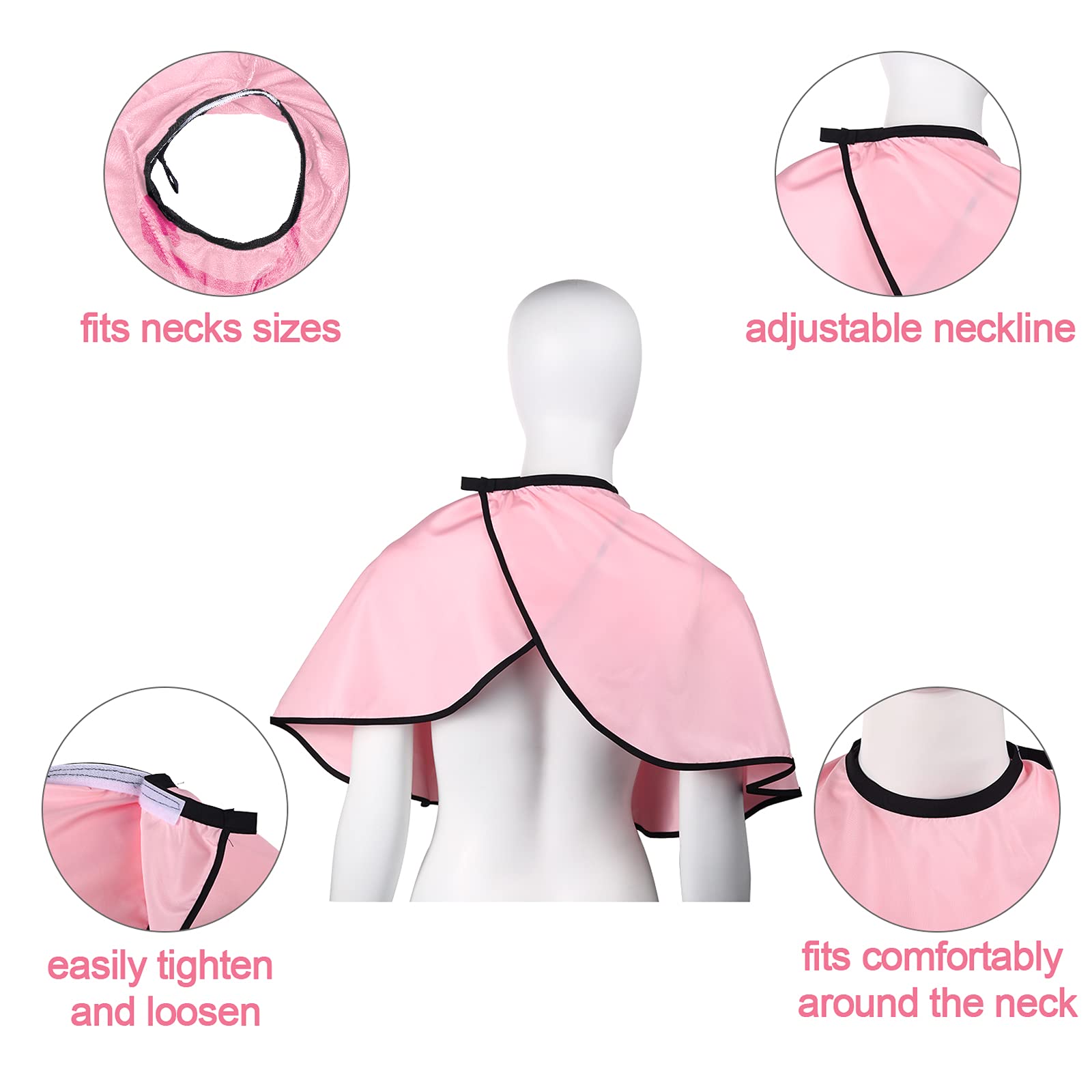 3 Pieces Makeup Capes For Clients Makeup Bibs Comb-Out Beard Aprons Hair Dye Aprons Styling Shampoo Capes Hair Salon Shorty Cape