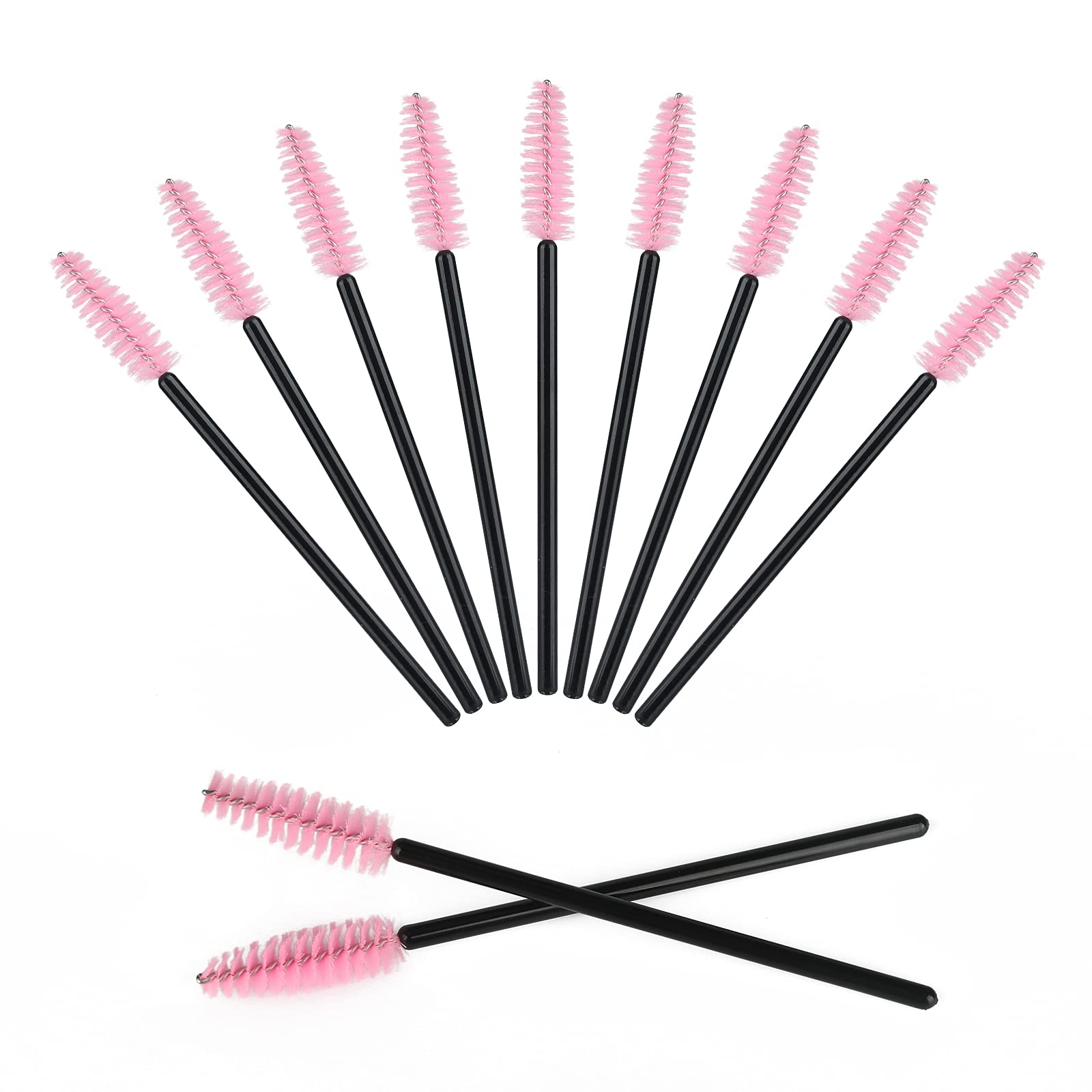 G2Plus 100 Pcs Disposable Eyelash Mascara Brushes, Mascara Wands Applicator Makeup Kits, Eyelash Spoolies Eyelashes Brush For Ey
