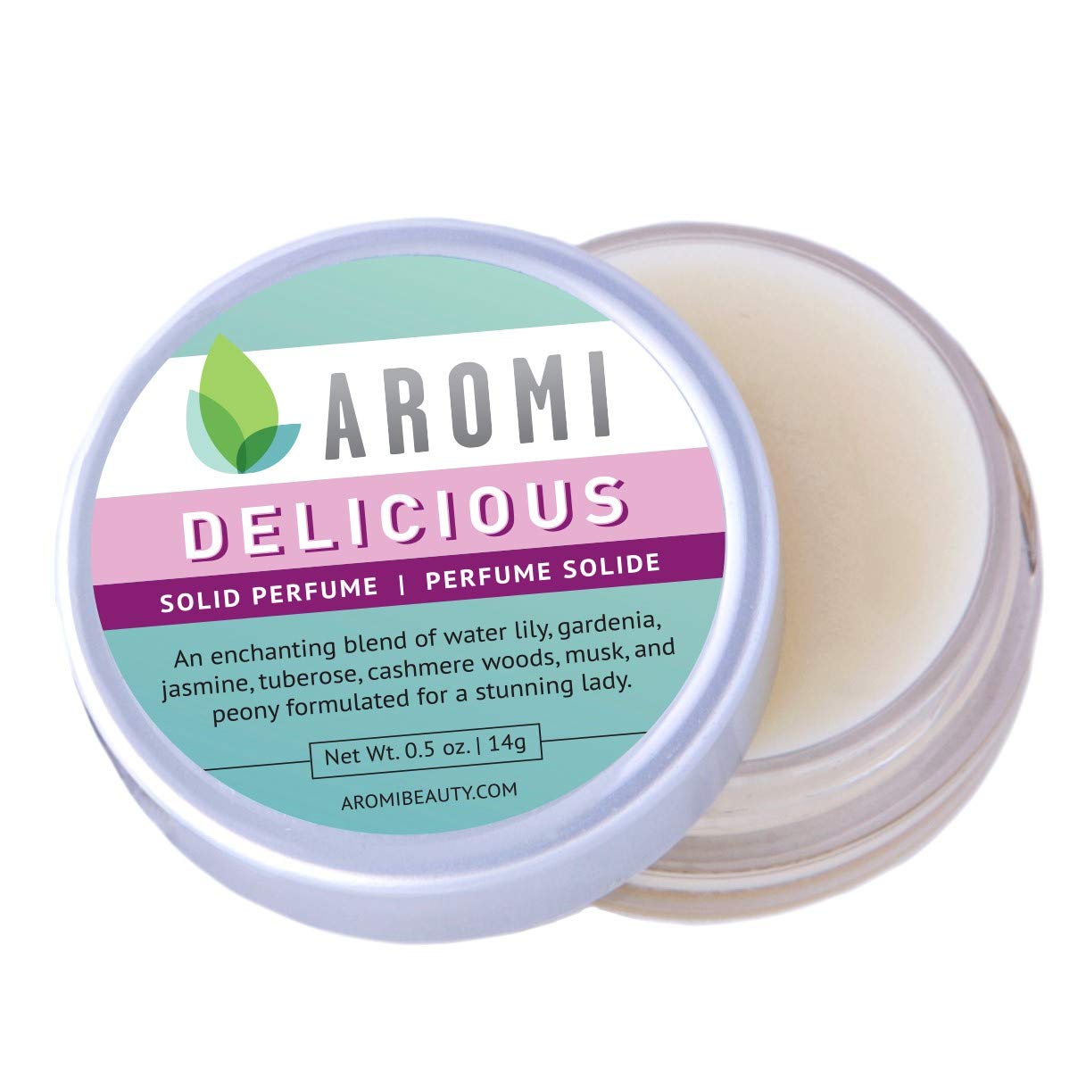 Aromi Delicious Solid Perfume | Honeysuckle, Tuberose, and Gardenia Fragrance, Vegan, Cruelty-free, Wax Scent, Travel, Womens G