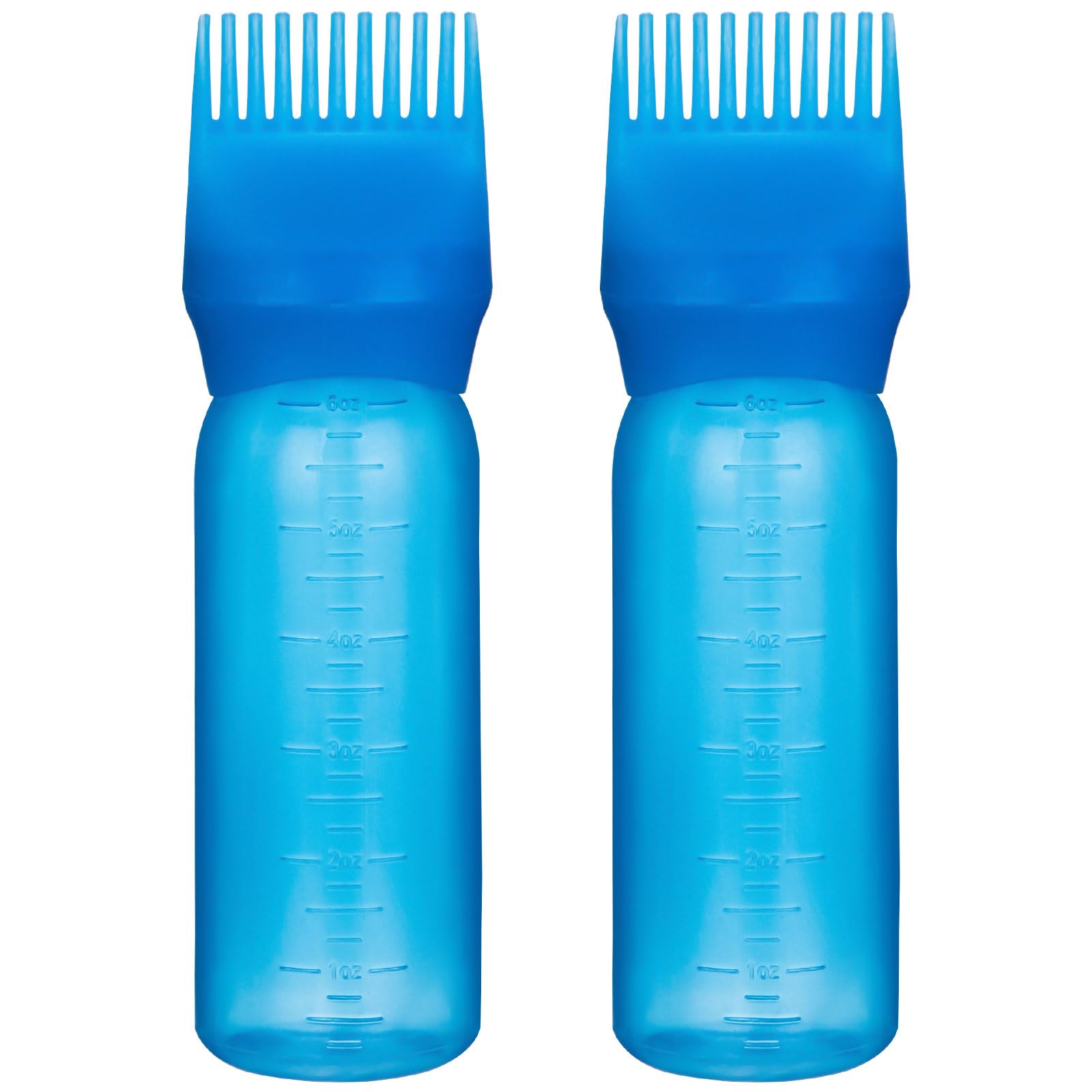 Yebeauty Root Comb Applicator Bottle, 2 Pack 6 Ounce Applicator Bottle for Hair Dye Bottle Applicator Brush with Graduated Scale
