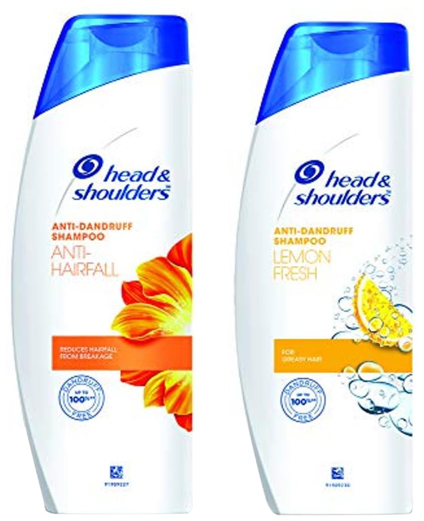 Head & Shoulders, Anti Dandruff Shampoo, Anti Hairfall, 180 Ml & Head & Shoulders, Anti Dandruff Shampoo, Lemon Fresh, 180 Ml