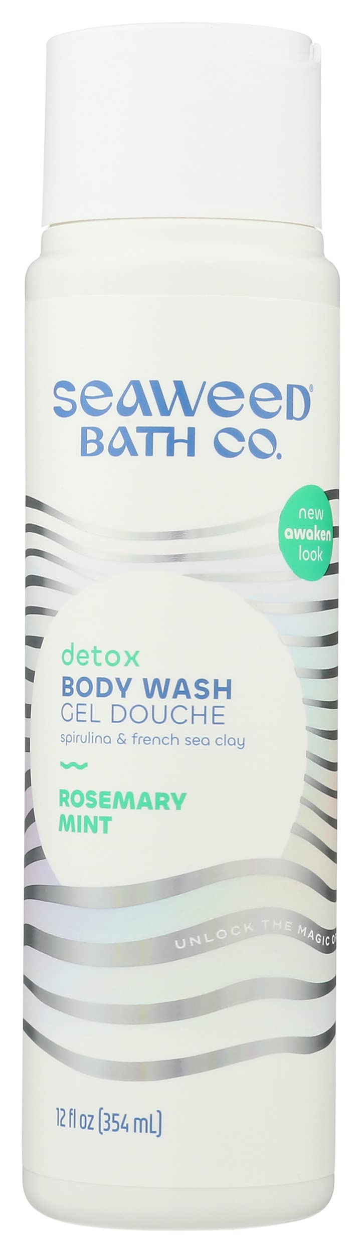 The Seaweed Bath Co. Detox Body Wash, Rosemary Mint, 12 Fluid Ounce (Pack of 1)