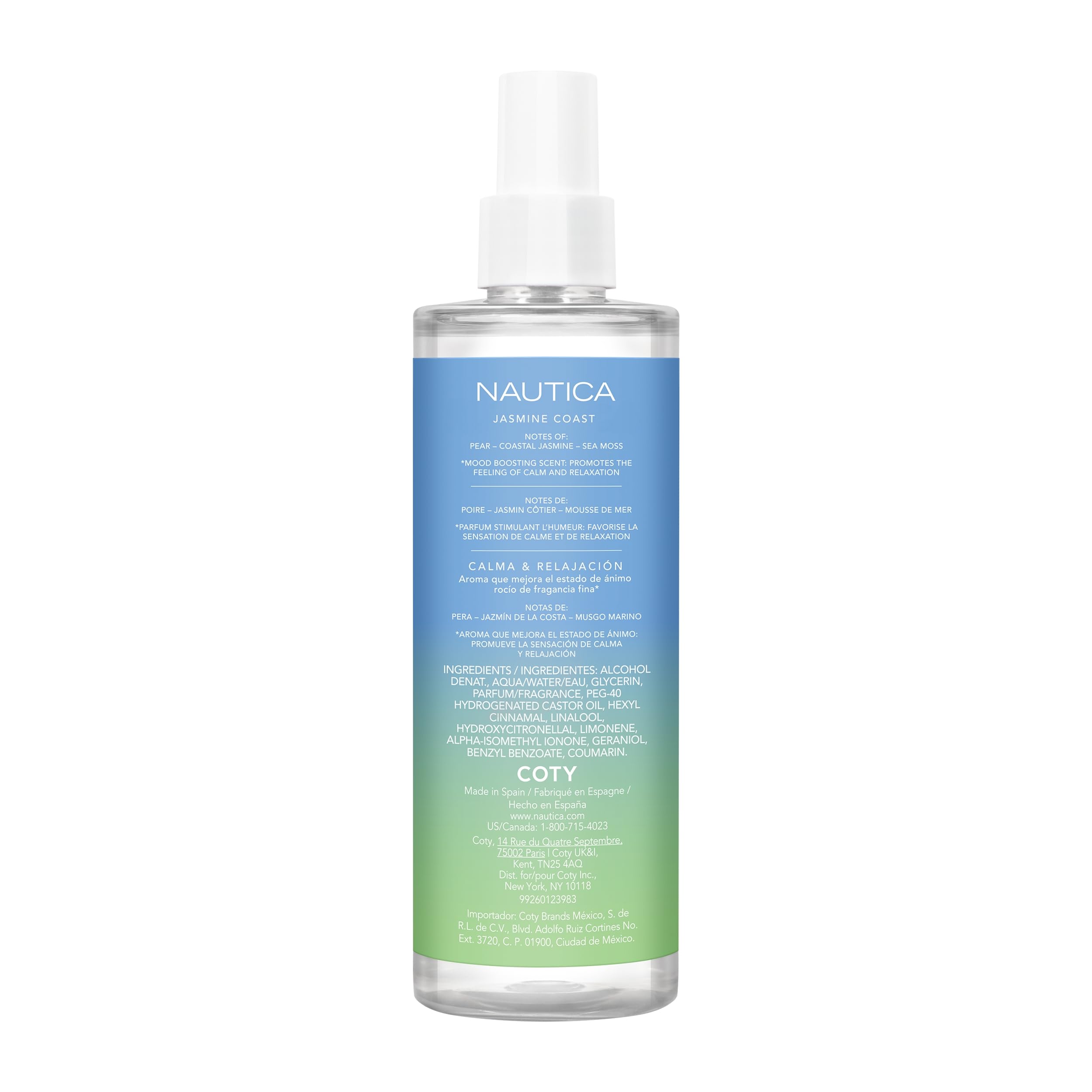 Nautica For Her Jasmine Coast Body Mist, 8.4 Fl Oz (Pack Of 1), Notes Of Pear, Jasmine, And Musk, Women'S Fragrance, Long Lastin