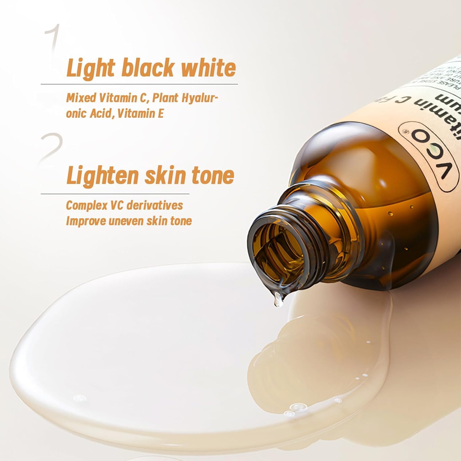 Vgo Skin Care Set, With Snail Mucin 92% Moisturizer 1.76 Oz & Vitamin C Face Serum 1.01 Oz, Daily Hydrating & Firming Skincare R