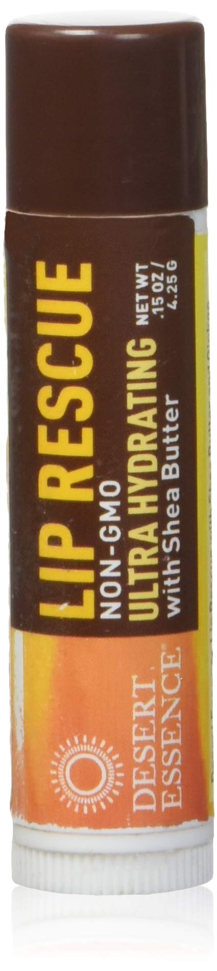 Desert Essence Lip Rescue Ultra Hydrating with Shea Butter - 0.15 oz - Soft Moisturizer Balm Stick - w/Ginkgo Biloba Extract - f