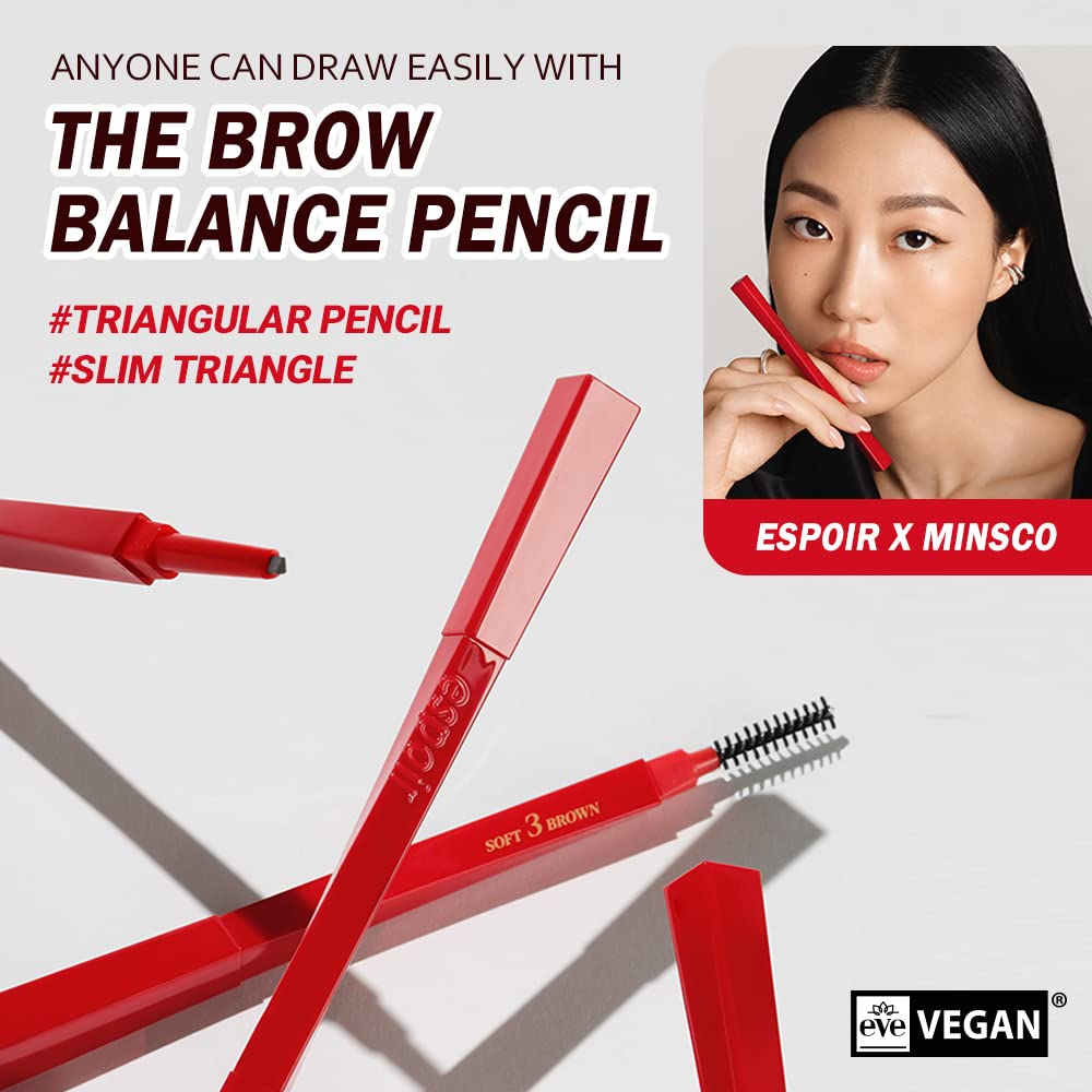 Espoir The Brow Balance Pencil #1 Classic Brown | Eye Brow Pencil That'S Natural And Easy To Draw Without Clumping | A Detailed