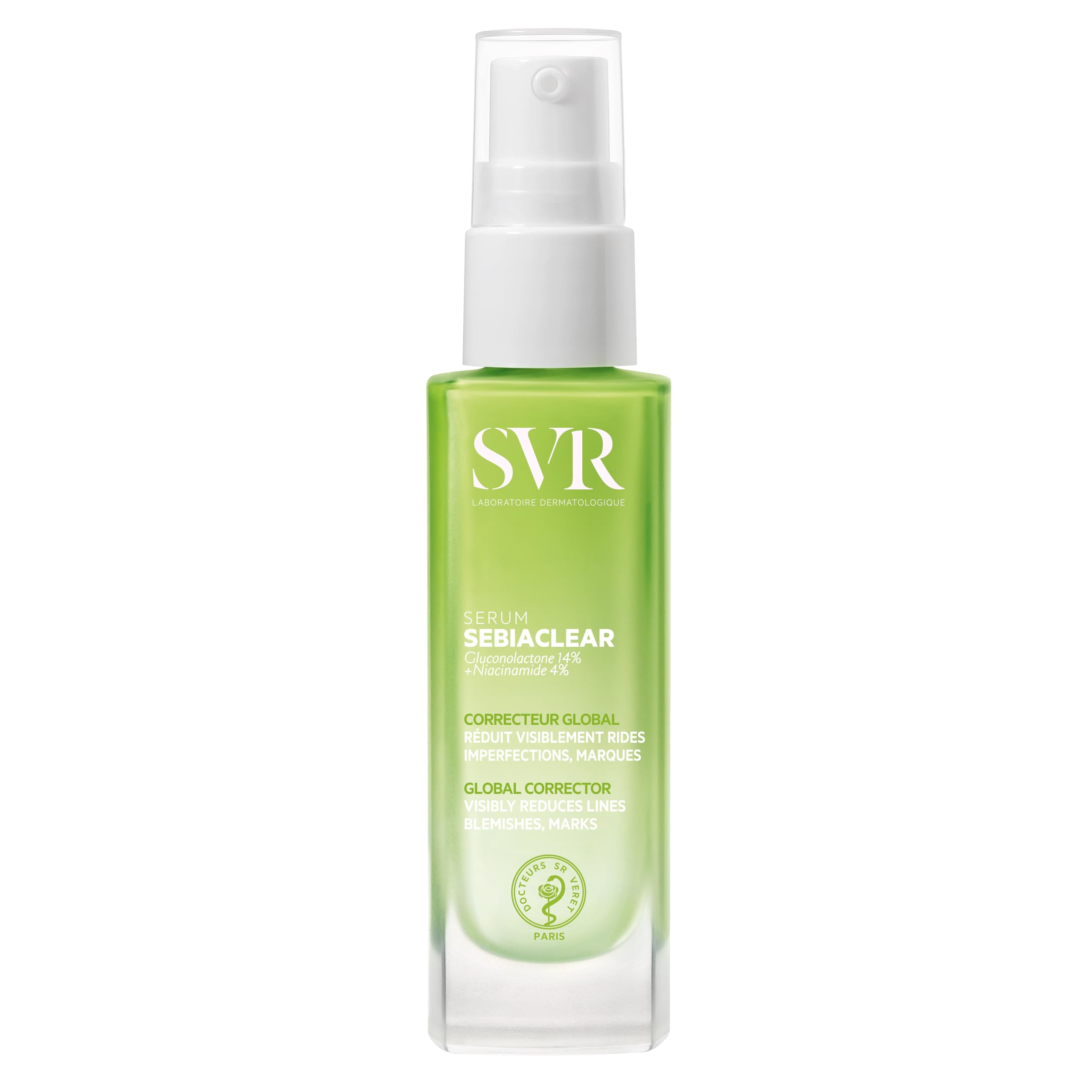 SVR Sebiaclear Face Serum - Reduces the Appearance of Fine Lines, Wrinkles, Helps Control Breakouts & Unclog Pores - With Niacin