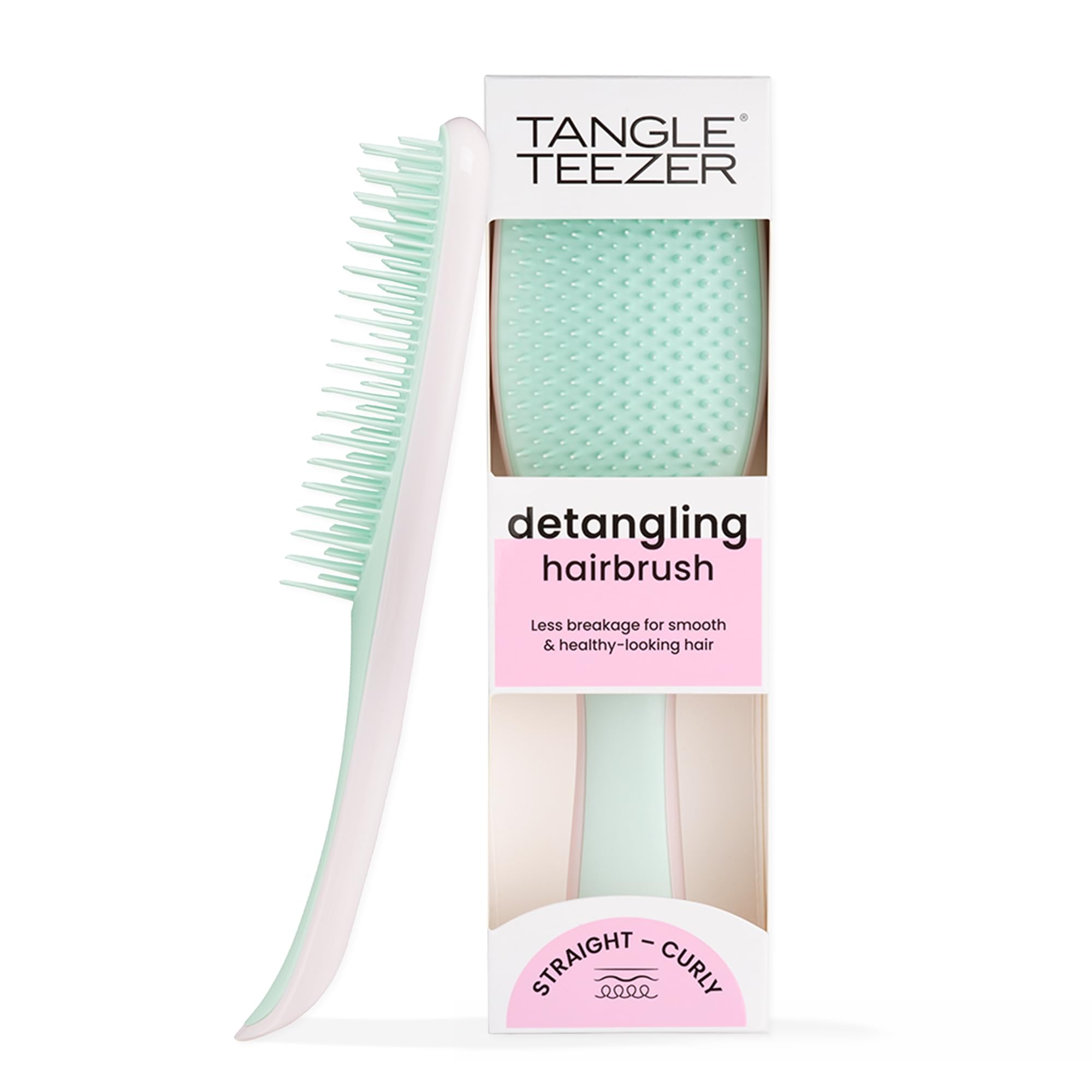 Tangle Teezer The Ultimate Detangling Brush, Dry And Wet Hair Brush Detangler For All Hair Types, Baby Pink & Mint