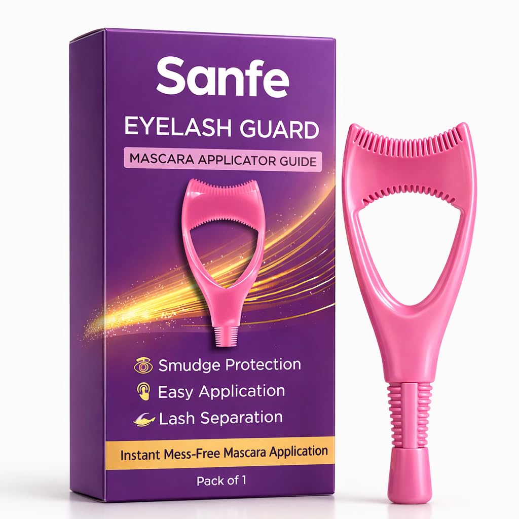 Sanfe Eyelash Guard Mascara Applicator Guide  MessFree Mascara Application Tool With Lash Separator Comb | Protects Eyelids Fr
