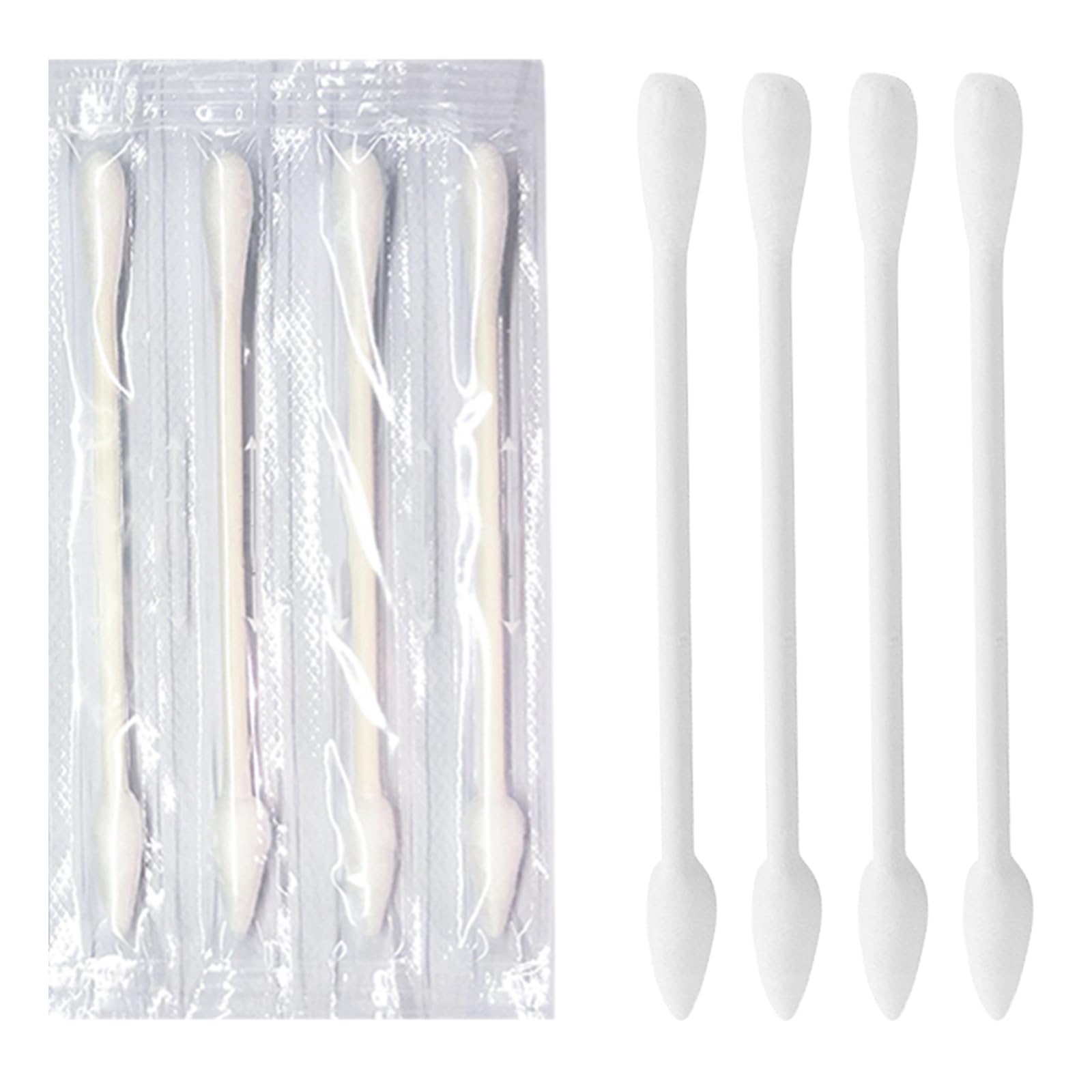 200 Count Individually Wrapped Cotton Swabs,Travel Cotton Swabs,Cotton Stick,Double Round Cotton Swabs,Round Cotton Swabs,Indivi
