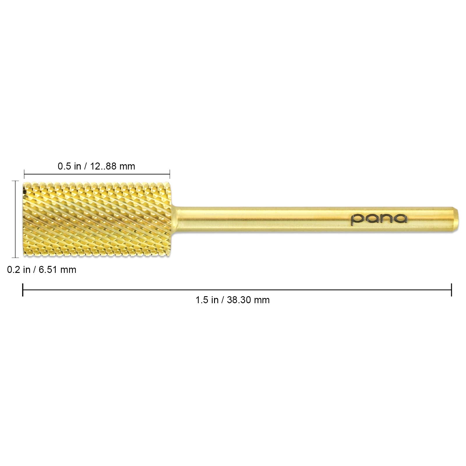 Usa Pana Professional 3/32'' Shank Size - Crystal Top Small Or Large Barrel Carbide Bit - Nail Drill Bit For Dremel Machine (Gol