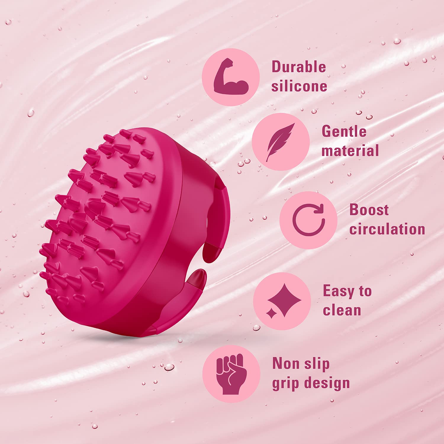 Cellulite Massager Brush | Anti Cellulite Silicone Body Scrubber - Skin Smoothing Tighten Tone Exfoliate & Firm Skin Use on Scal