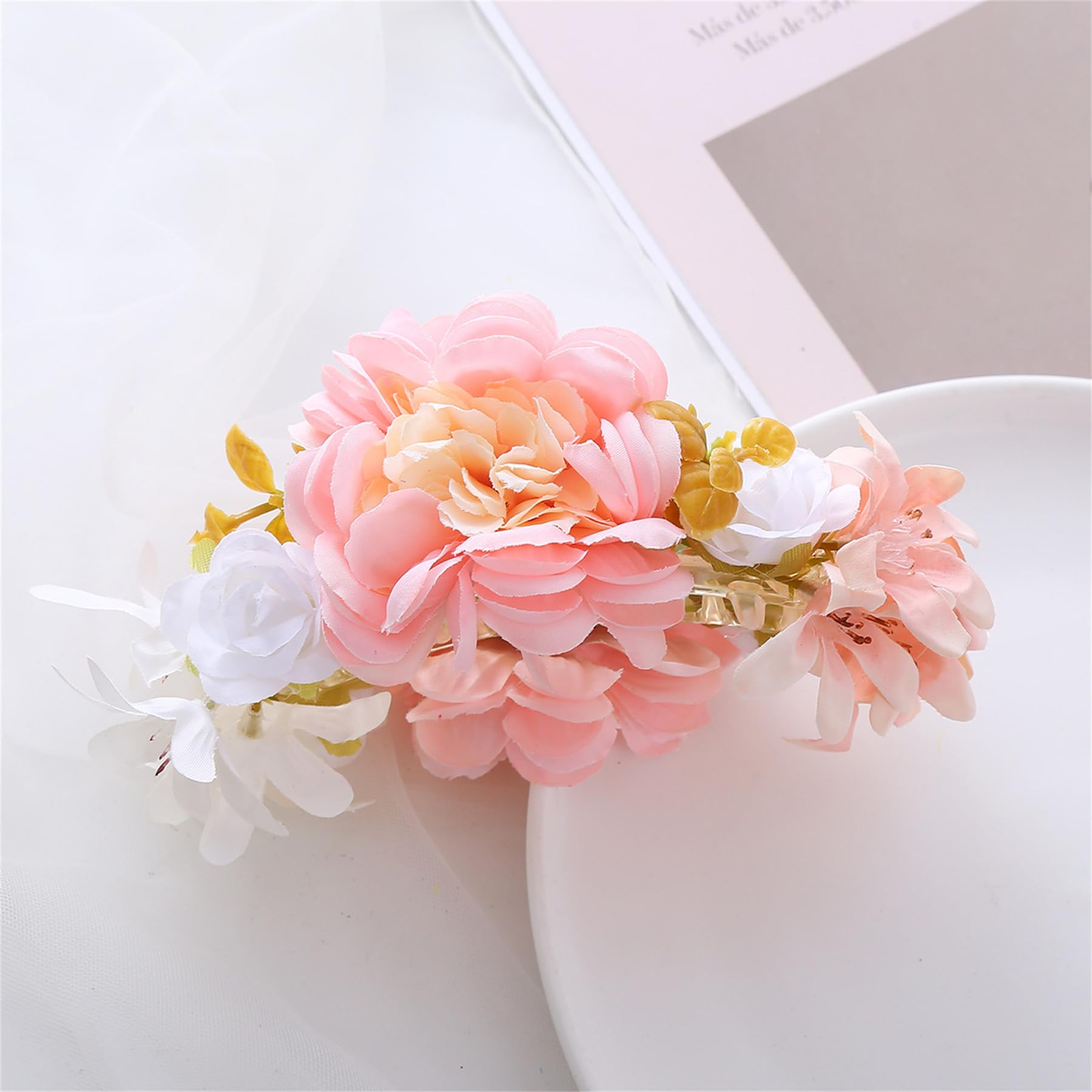Butterfly Hair Claws Clip Flower Ponytail Pearl Hairpins Hair Barrette Hair Accessories For Women Girls #4