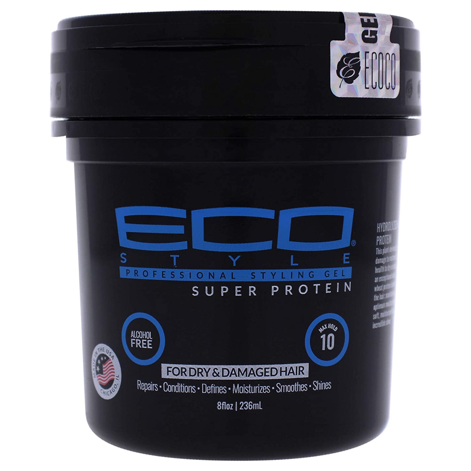 Eco Style ECOCO Gel Regular Super Protein Provides Gravity Defying Hold & Long Lasting Shine, Helps Maintain Healthy Hair, Perfe
