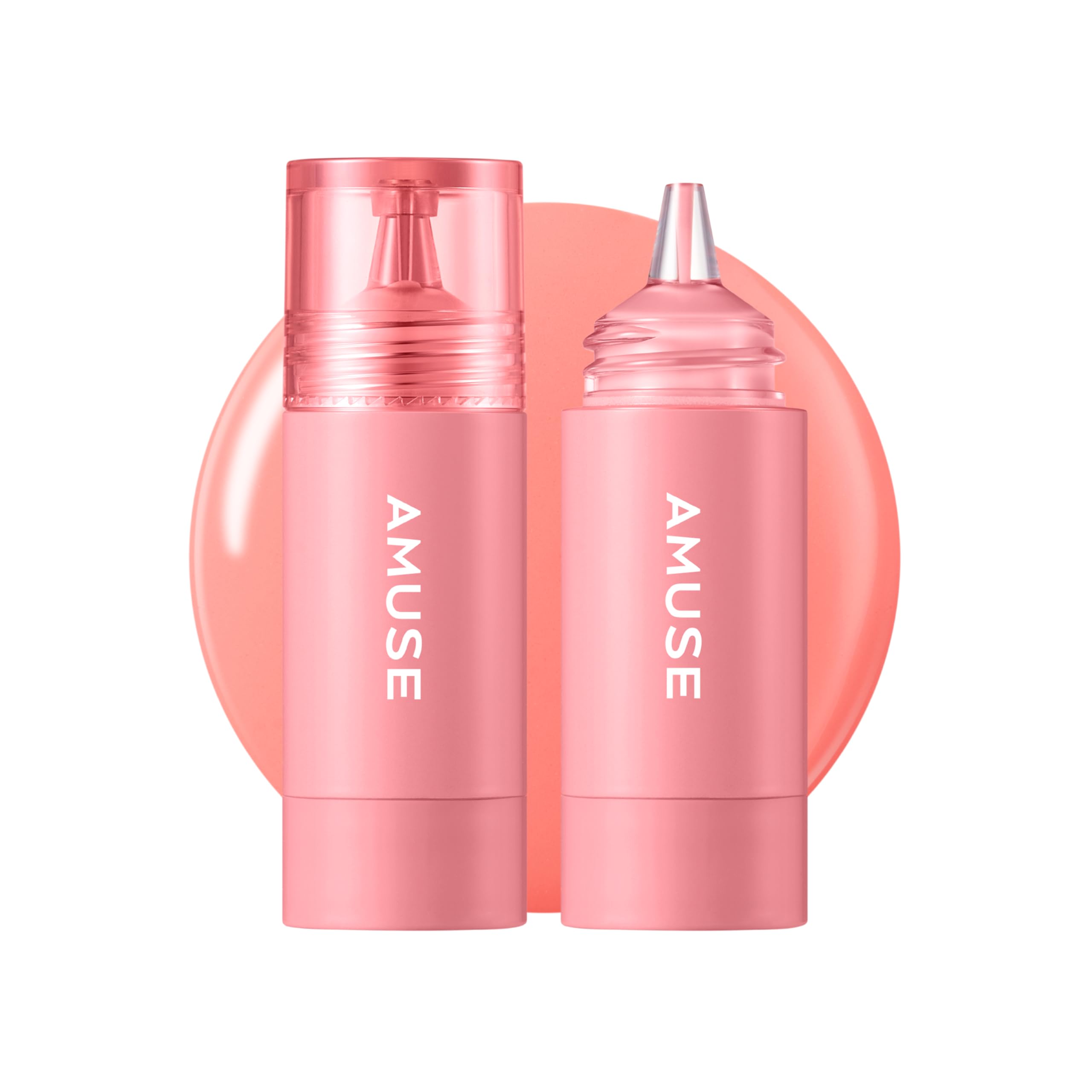 AMUSE SEOUL Cheek Tok Tok Liquid Blush (08 ROSE TOK)  Soft Velvet Cheek Stain, Natural Flush, Long Lasting Cheek Tint, Buildabl
