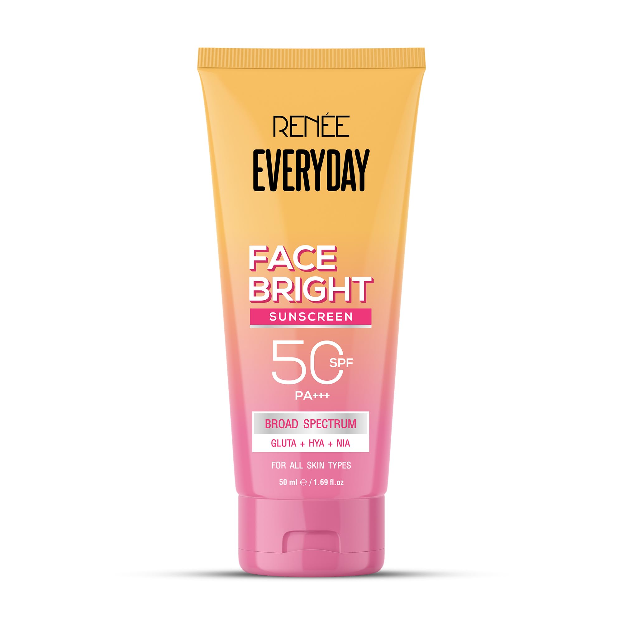 Renee Everyday Face Bright Brightening Sunscreen Spf 50 Pa+++ | InVivo Tested | With Niacinamide, Hyaluronic Acid & Glutathione