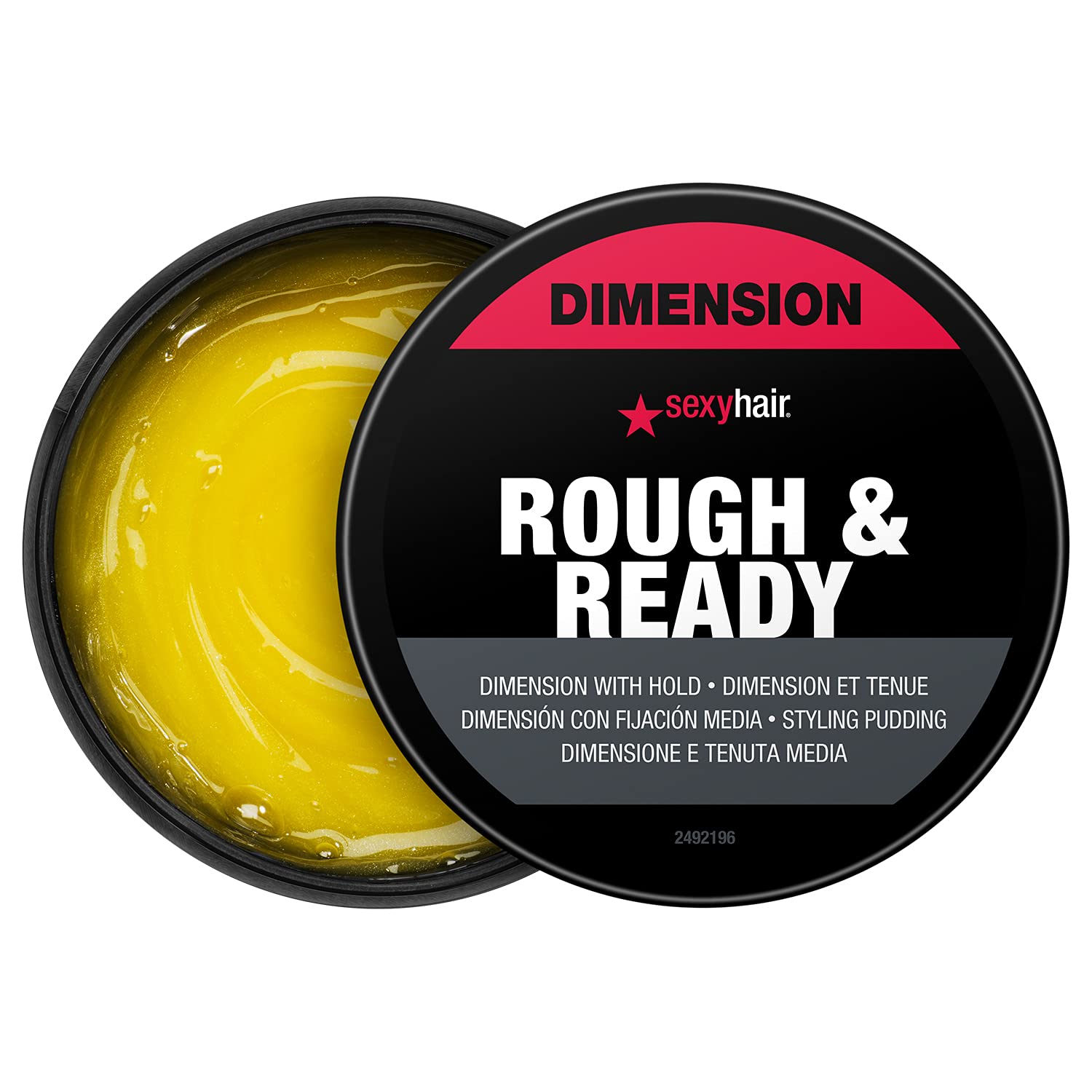 SexyHair Style Rough & Ready Dimension with Hold Styling Putty, 2.5 Oz | Pliable Hold | Allows Easy Molding, Defining and Shapin