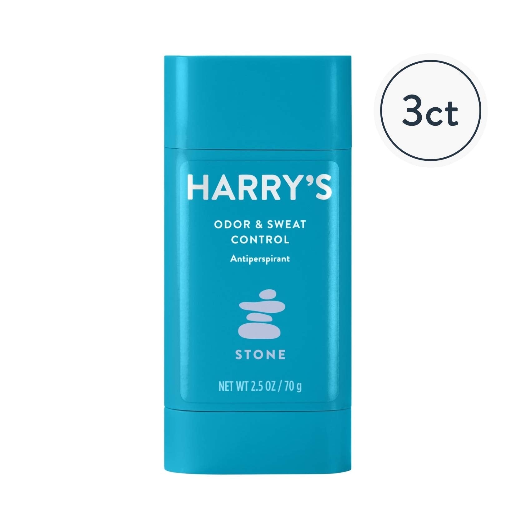 Harrys Deodorant & Antiperspirant - Odor & Sweat control Antiperspirant for Men - Stone (3 count)