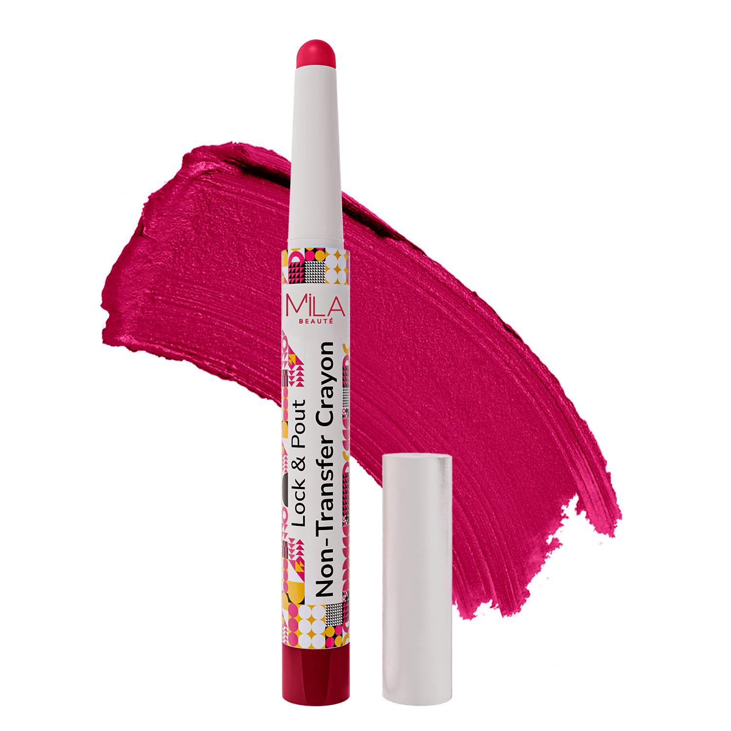Mila Beaut Lock & Pout Matte Crayon Lipstick For Women I Smudge Proof & TransferProof Lipstick I Hydrating With Ceramides & She