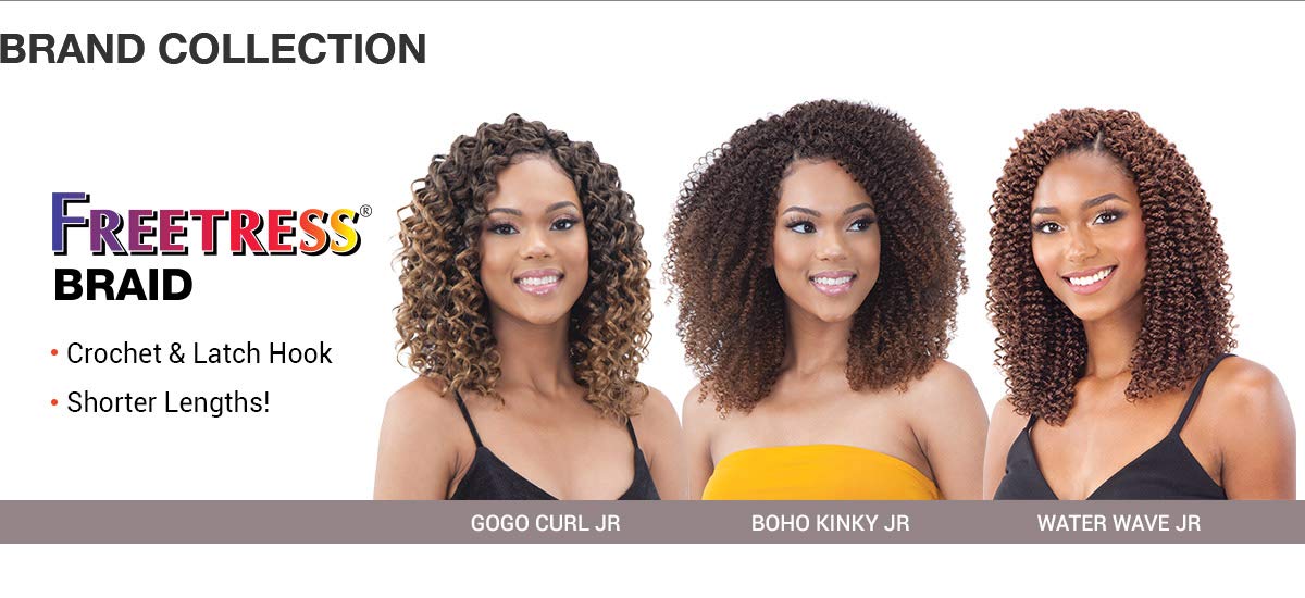 FreeTress Crochet Braids Boho Kinky Jr (5-PACK, 1B)