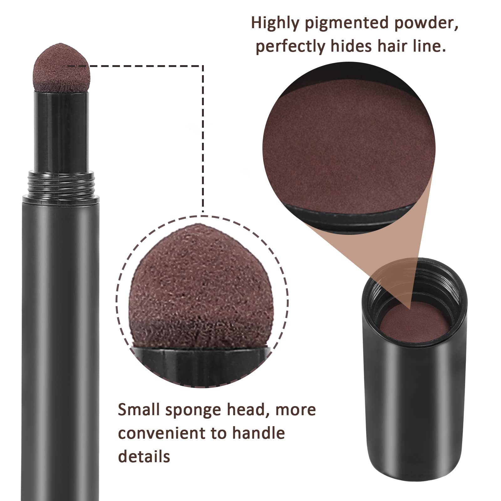 Boobeen Hairline Powder Stick Root Cover Up Instantly Hair Shadow Waterproof Hair Root Concealer For Thinning Hair Root Touch-Up