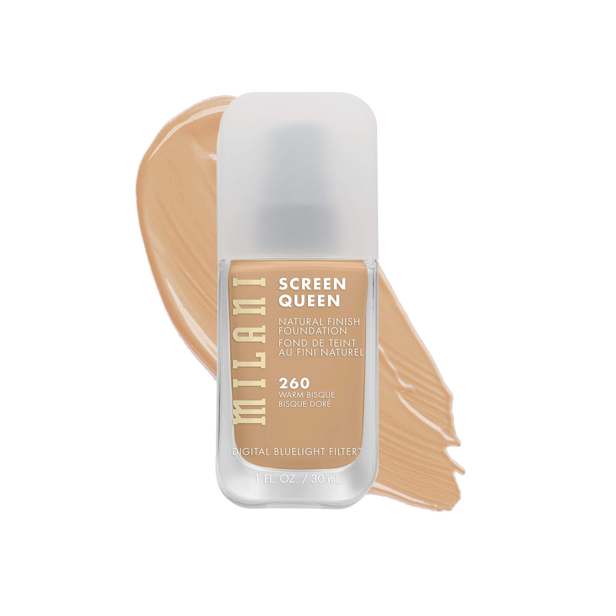 Milani Screen Queen Liquid Foundation Makeup - Cruelty Free Foundation With Digital Bluelight Filter Technology (Warm Bisque)