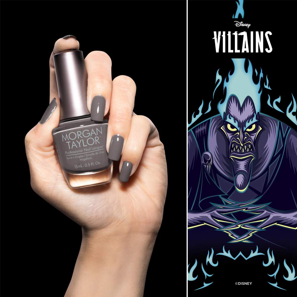 Morgan Taylor Nail Lacquer Disney Villains Collection (Smoke The Competition) Gray Nail Polish, Finger Nail Polish, Long Lasting