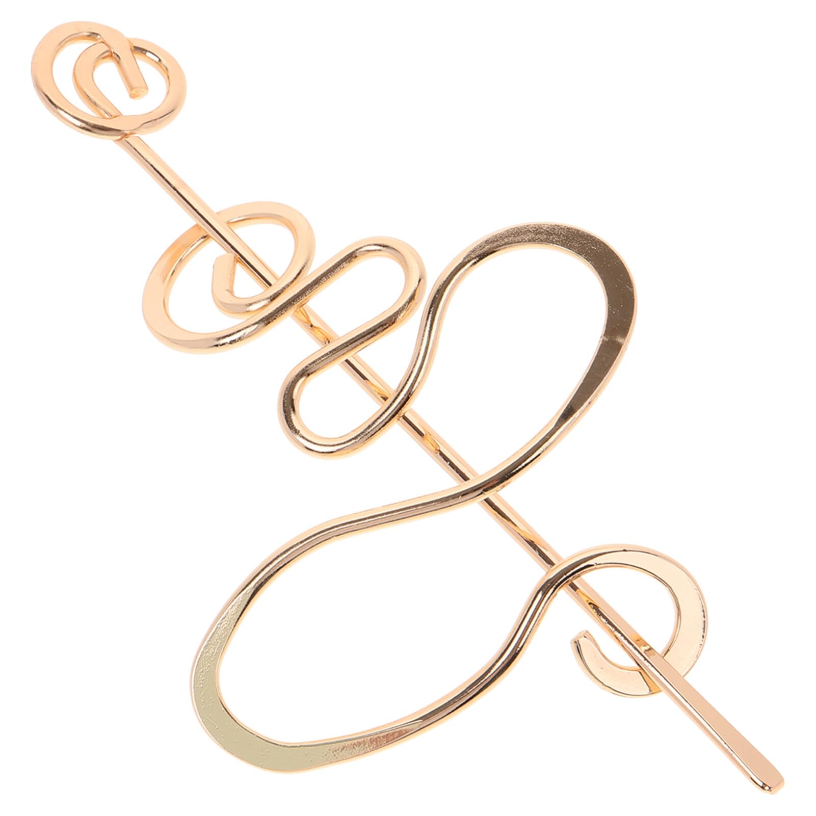 DEARMAMY Vintage Viking Hair Clip Gold Knot Hair Slide Barrette Long Hair Barrette Pin Metal Bun Holder Decorative Hair Accessor