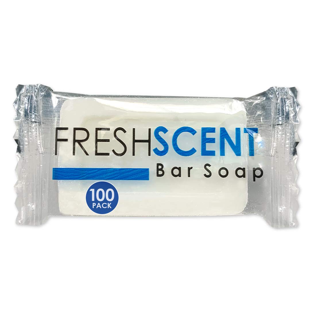 Freshscent 0.5 oz Bar Soap [100 Pack] Hotel Travel Size, Individually Wrapped, Vegetable Based, Bulk Amenities and Toiletries fo