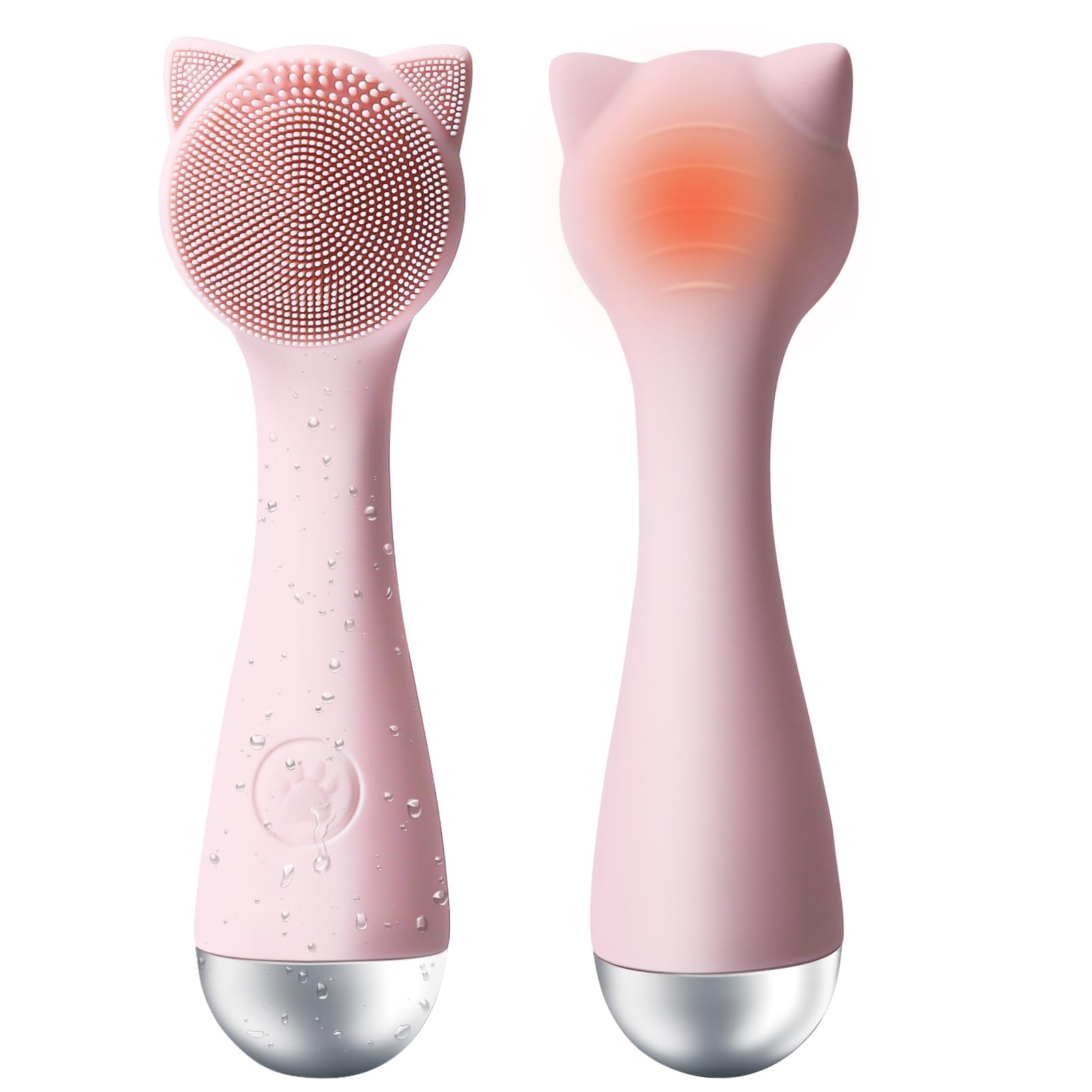 Facial Cleansing Brush, Silicone Face Scrubber Exfoliator For Men & Women, Electric Face Brush Waterproof, With 3 Speeds Adjusta