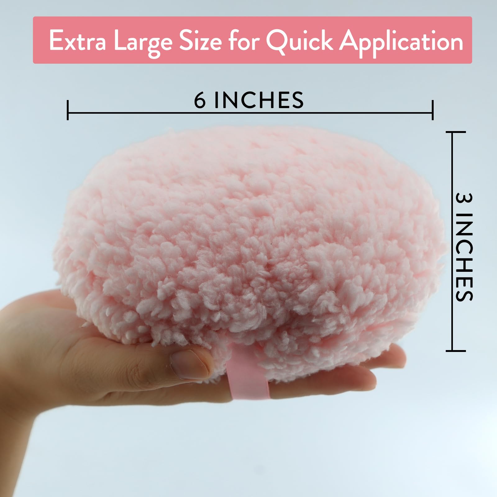 Body Powder Applicator, Oversize (6    X 3   ) Powder Puff, Powder Puff For Body Powder, Extra Large Body Powder Puff, Loose Pow
