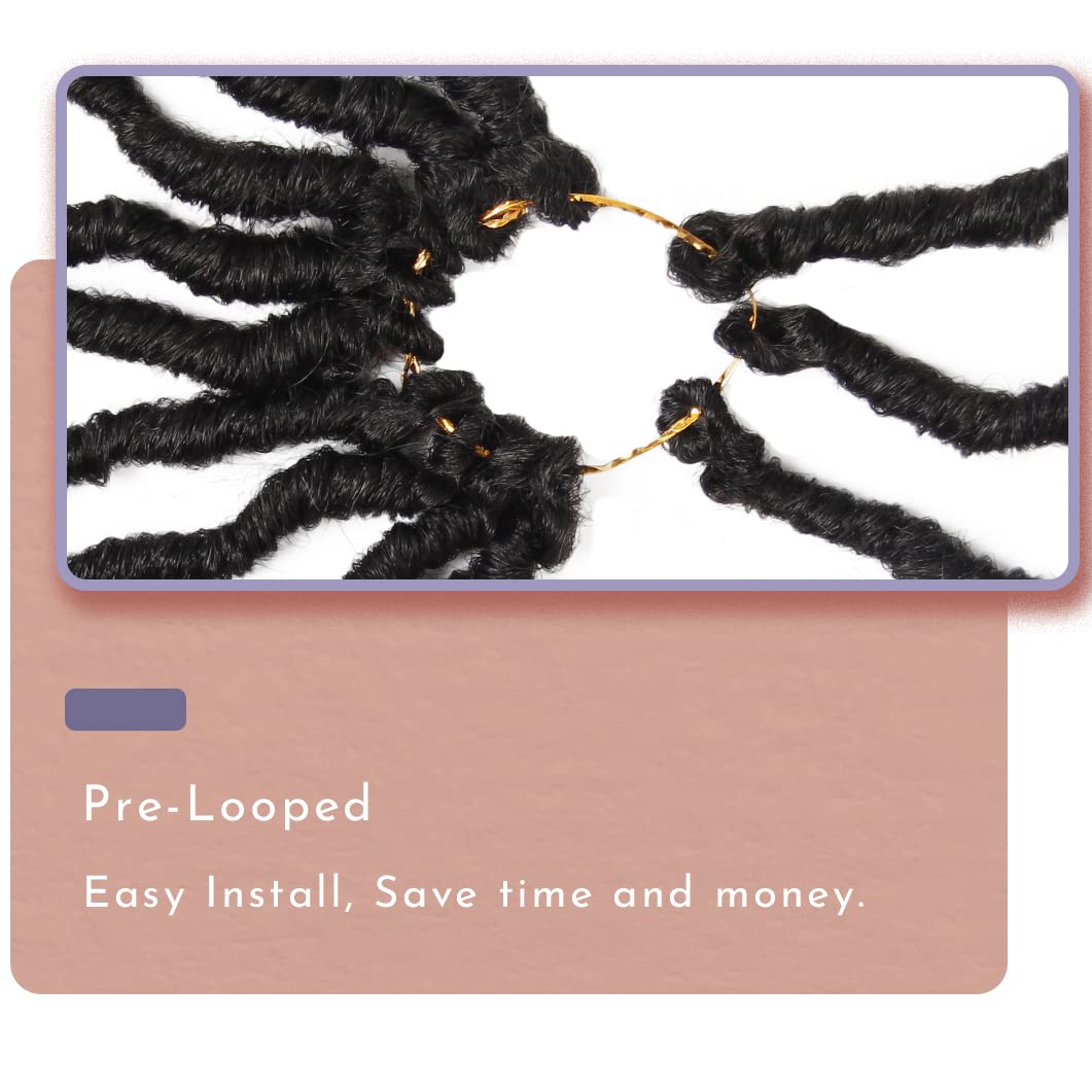 BOHOBABE 30 Inch New Faux Locs With Curly End 6 Packs Soft Locs Crochet Hair 72 Strands Long Natural Crochet Braids (6Packs,2#)