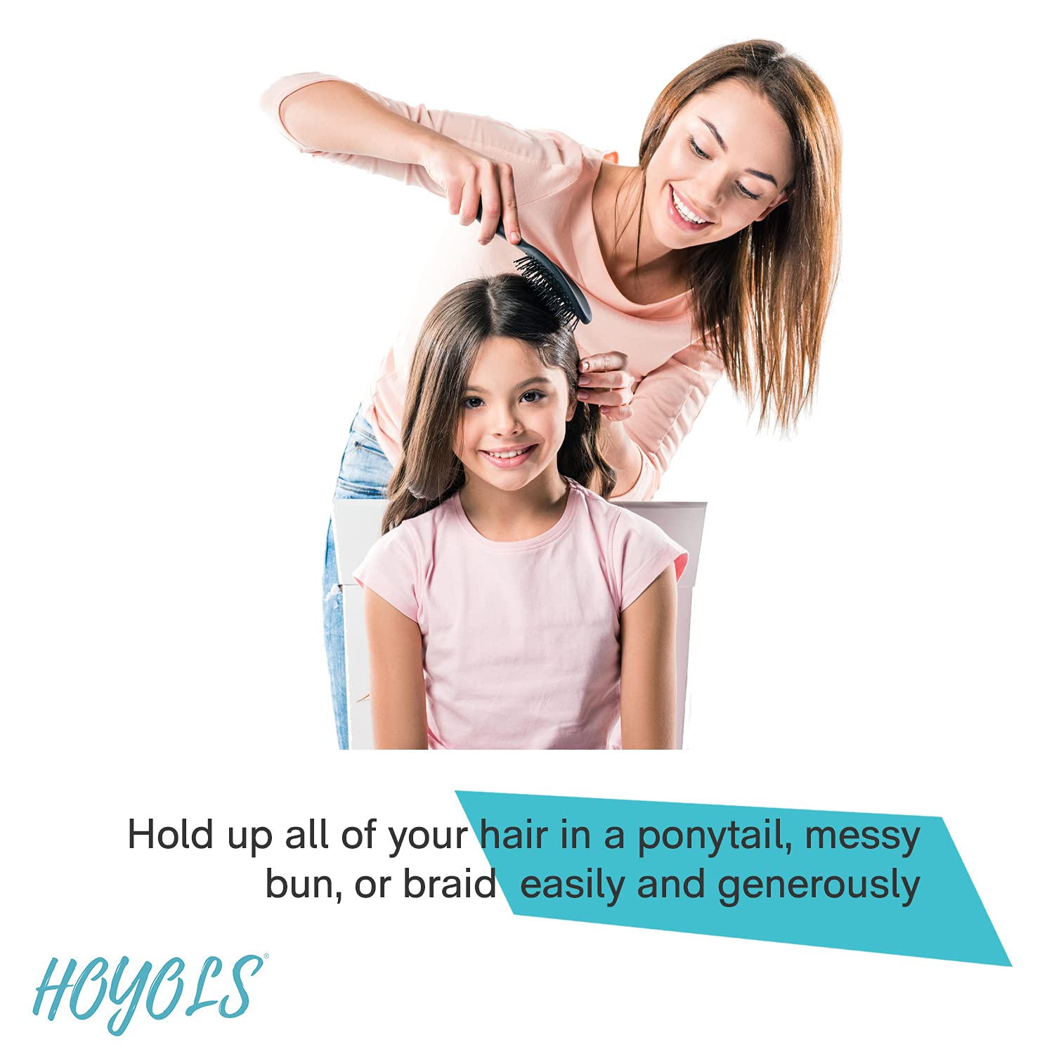 HOYOLS Clear Elastic Hair Bands, 2500 Small Rubber Bands Braids for Girls Kids Women Non-Slip Tiny Soft Hair Ties Braiding Hair