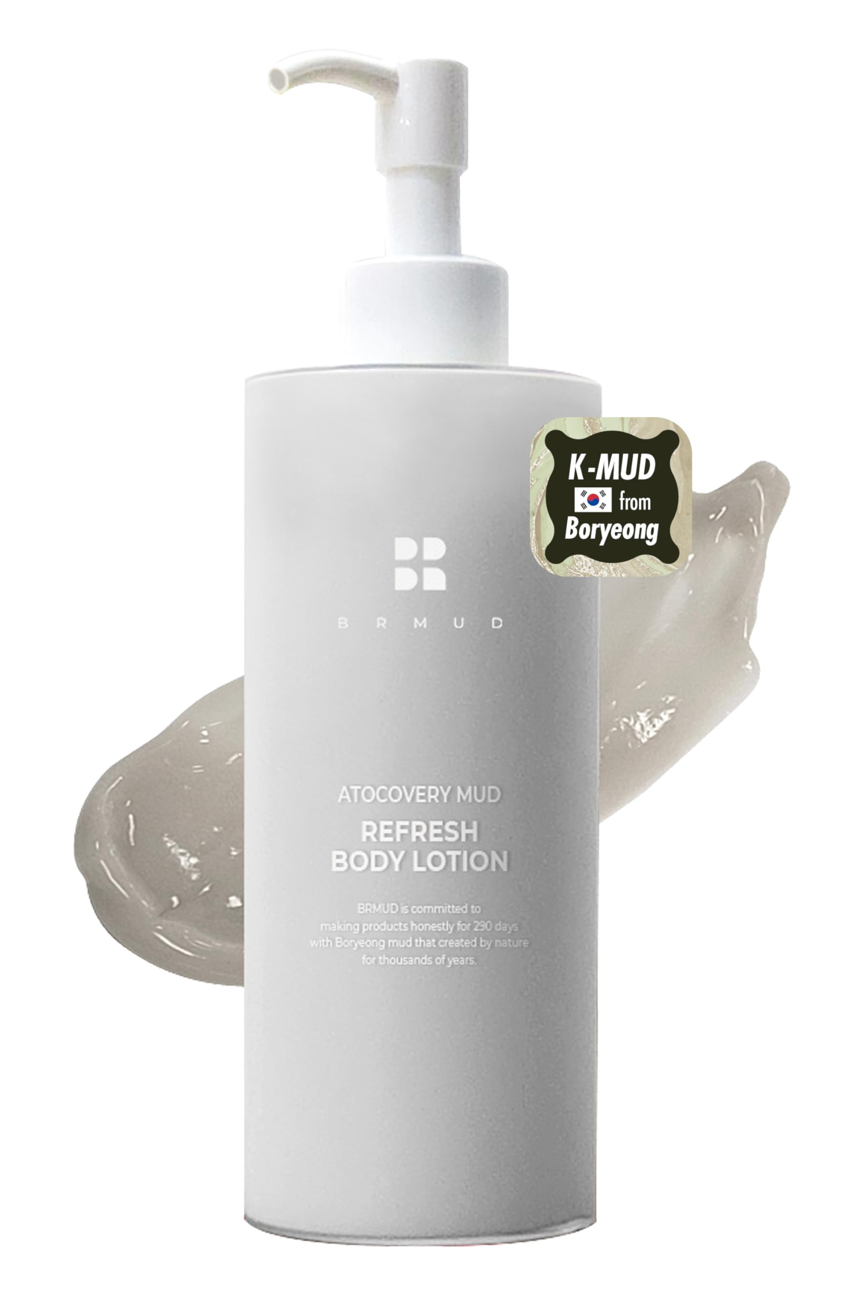 BRMUD Atocovery Mud Refresh Body Lotion - Ultimate Hydration Itchness Relief Boryeong Mud Body Moisturizer - Mild & Gentle Ingre