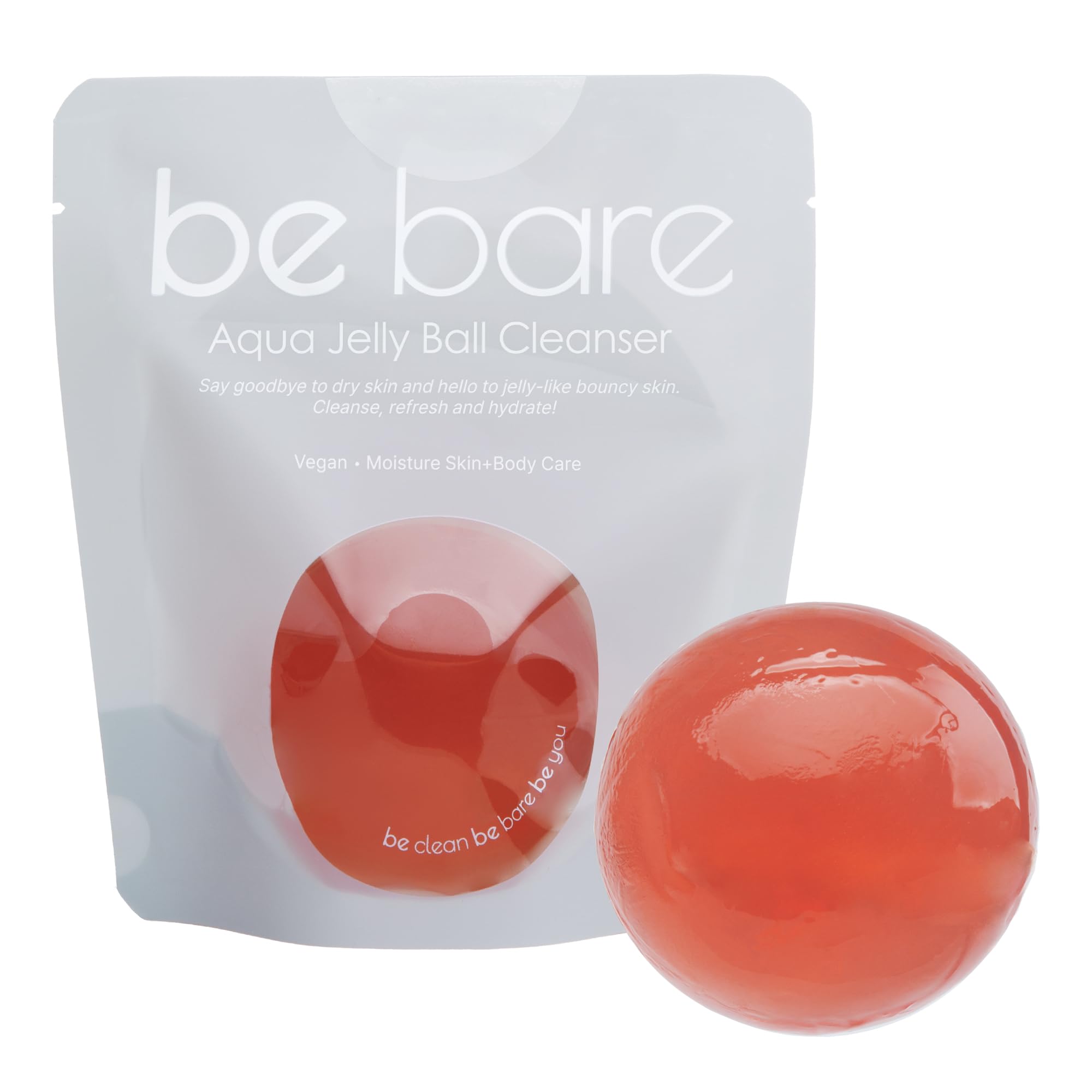 Naisture Be Bare Aqua Jelly Ball Cleanser, Daily Face Wash Korean Skin Care Cleanser Ball For Dry Skin With Allantoin For Skin P