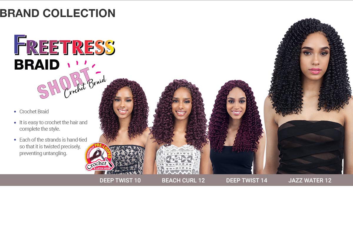 Gogo Curl 12 (1B Off Black) - Freetress Synthetic Braid Crochet Bulk Braiding Hair