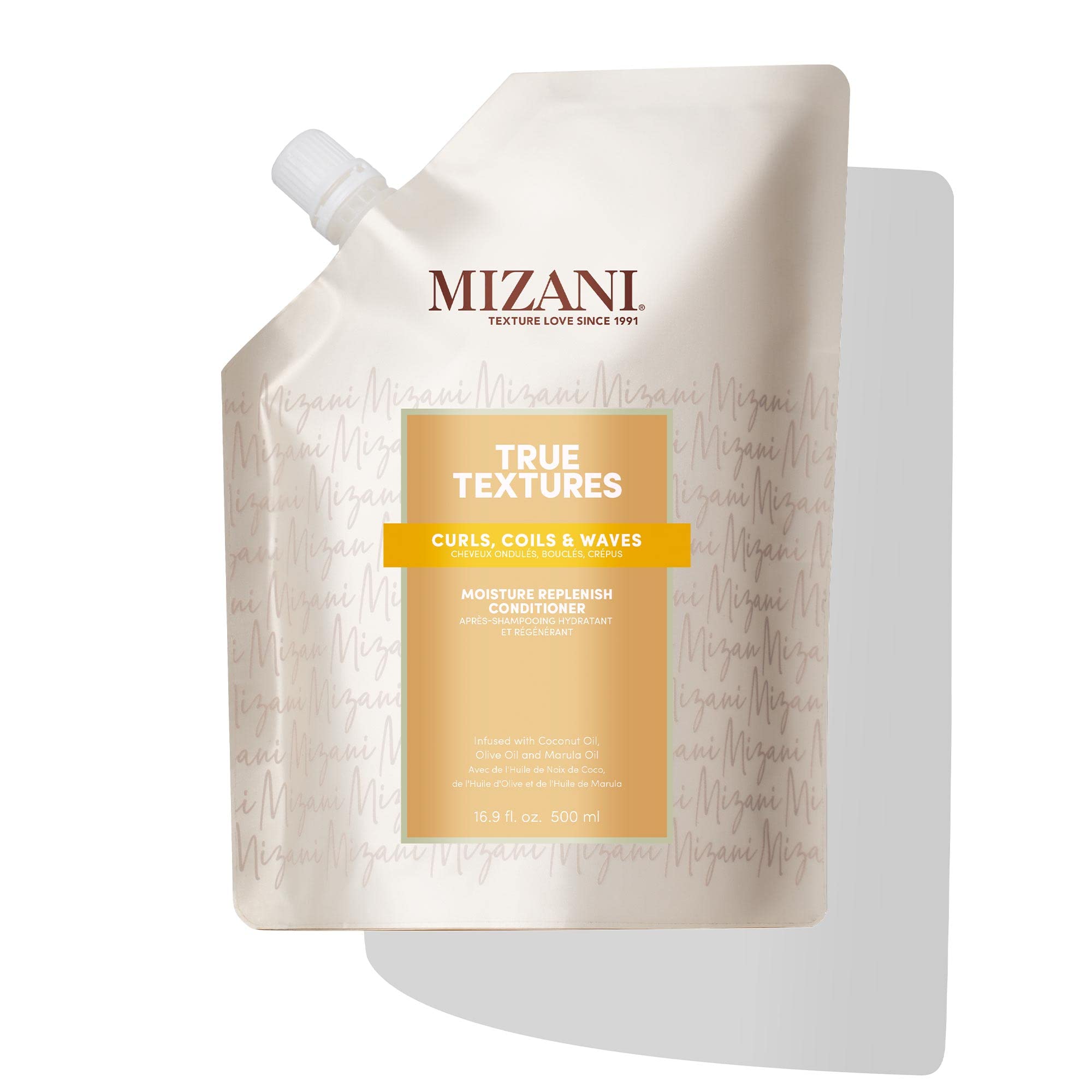 Mizani True Textures Moisture Replenish Conditioner  Moisturizes & Defines Curls  Silicone & Paraben-Free  For Curly Hair  16.9