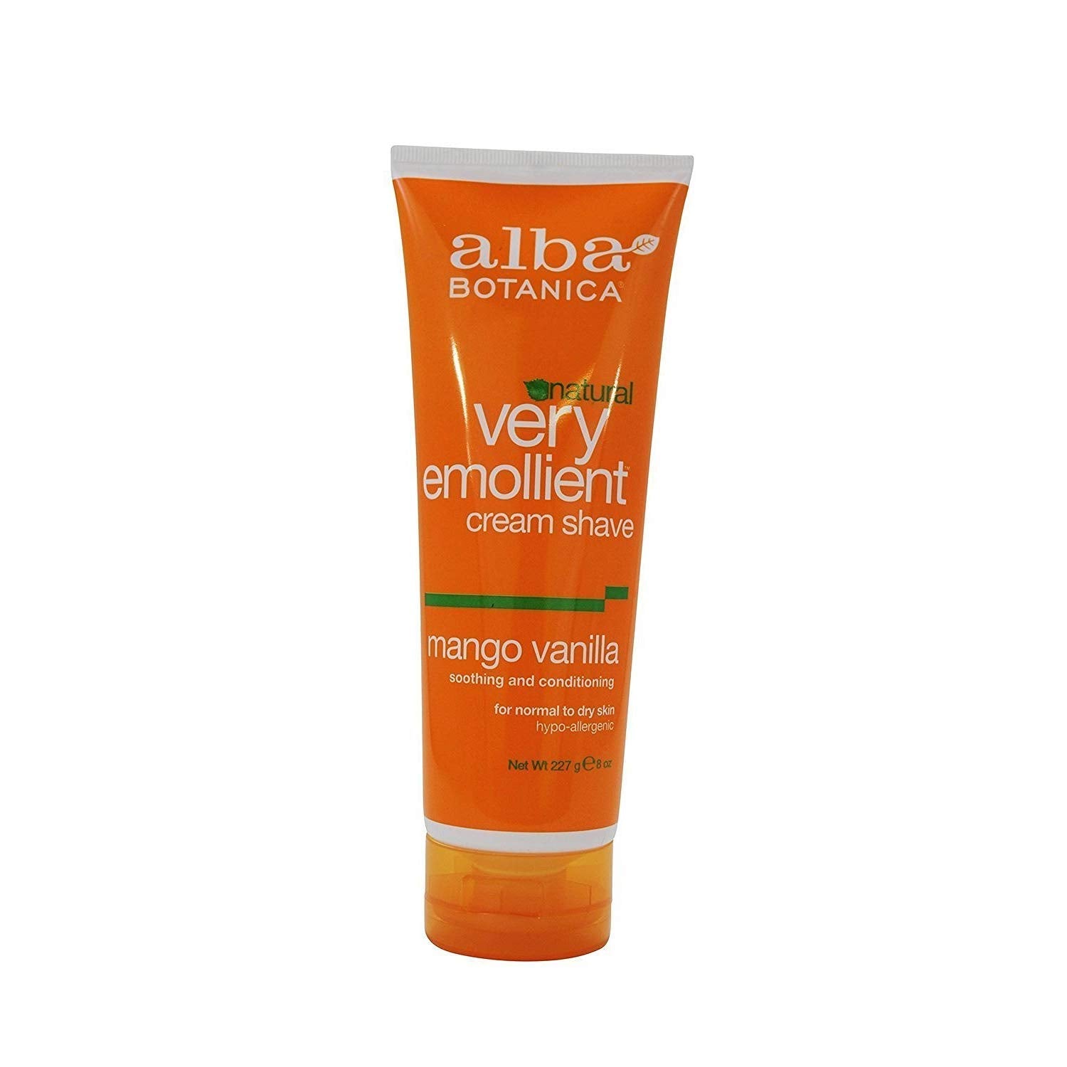 Alba Botanica Natural Very Emollient Cream Shave, Mango Vanilla 8 oz (Pack of 5)5