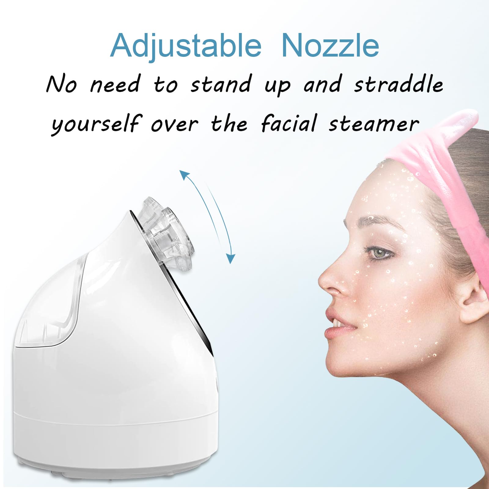 Kingsmile Facial Steamer, 2 In 1 Face Steamer For Facial,Compact Nano Steamer With Aromatherapy,Face Humidifier - Adjustable Noz