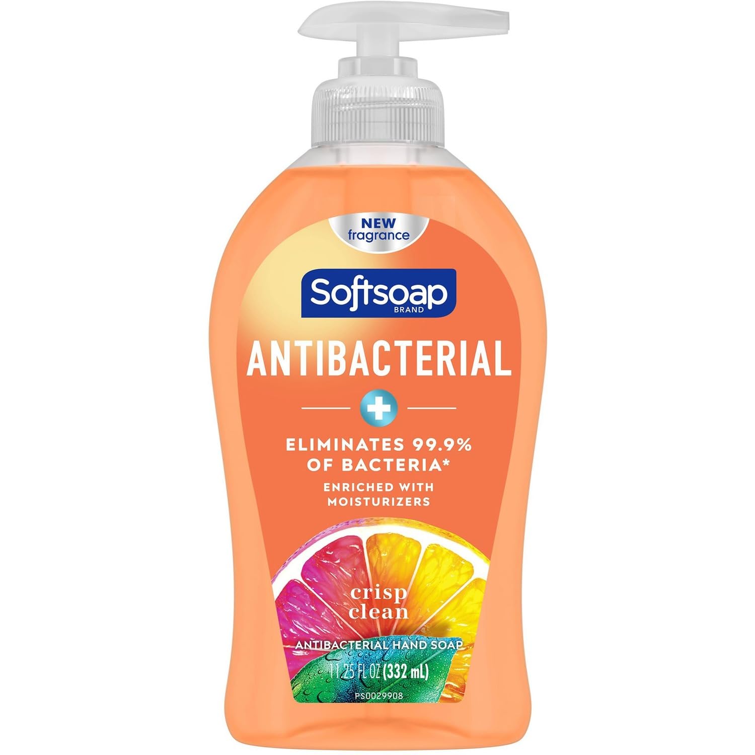 Softsoap Antibacterial Liquid Hand Soap Pump, Crisp Clean - 11.25 Fluid Ounce