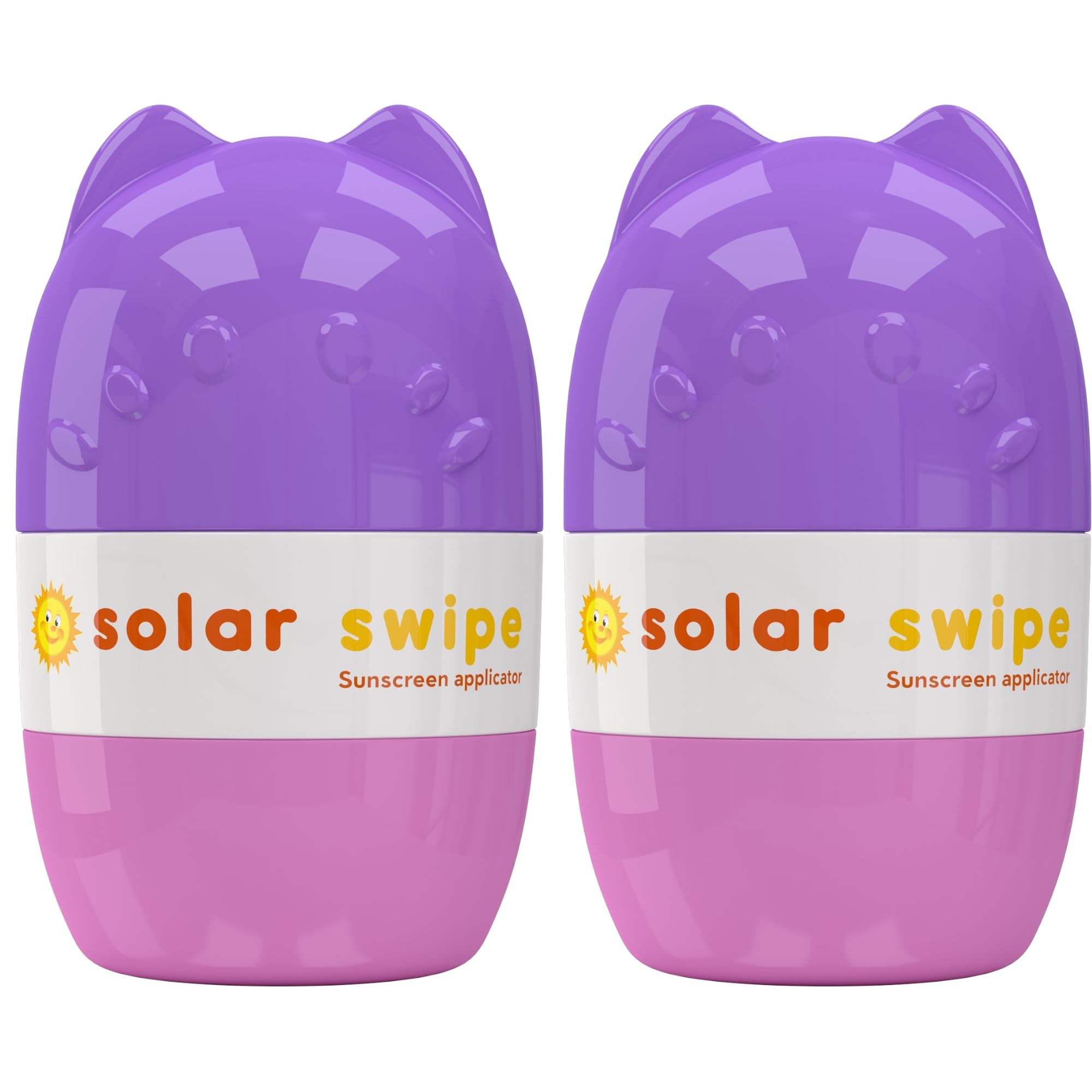 Solar Swipe Sunscreen Applicator - Refillable Roll On for Kids & Adults Mess-Free Sunscreen Roller & Sponge Dispenser Portable S