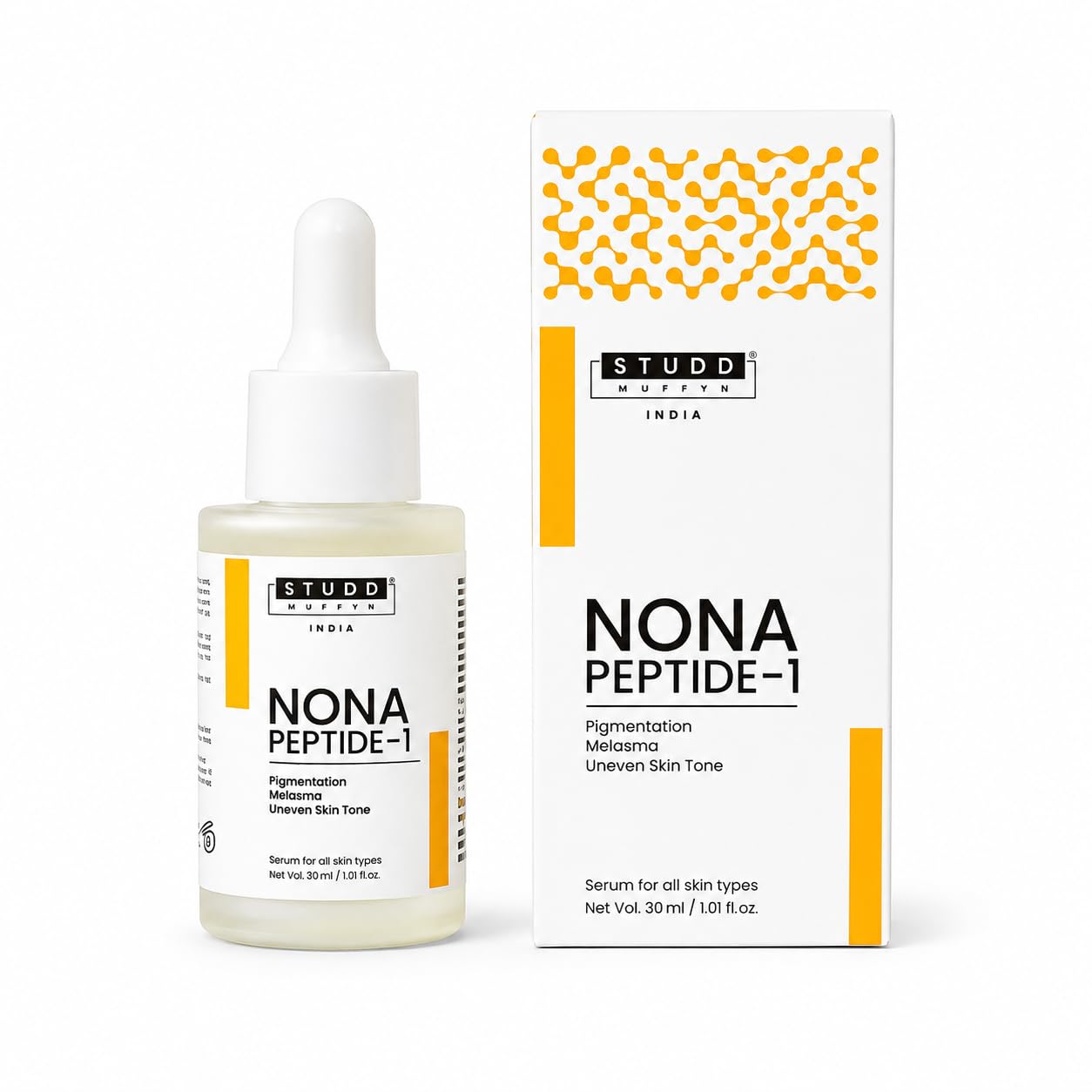 Studd Muffyn Nona Peptide1 Pigment Reset Face Serum | Helps Reduce Dark Spots & Uneven Skin Tone | Brightening & Hydrating Seru