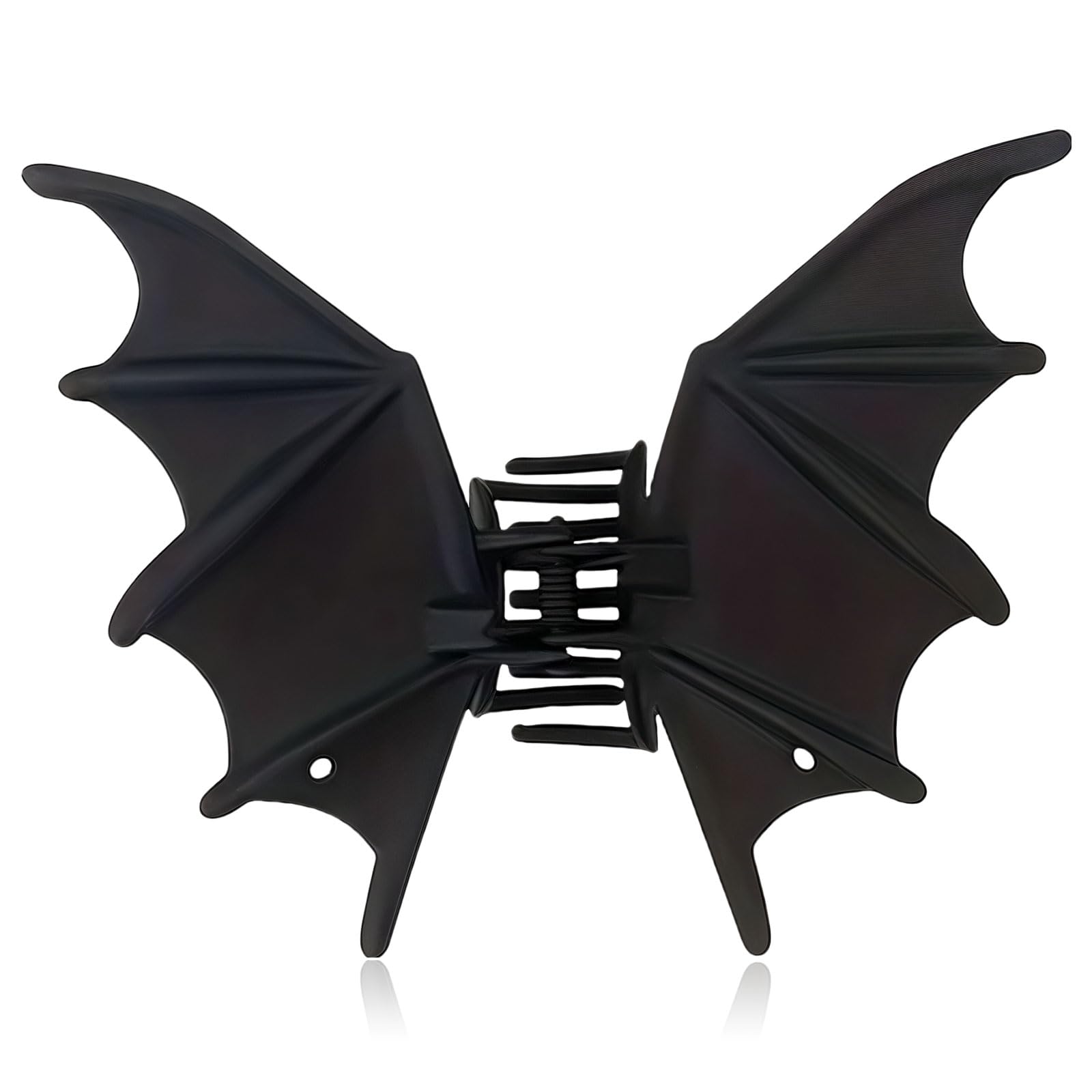 Black Bat Hair Clips for Women Girls, 1Pcs Gothic Y2K Metal Hair Claw Clips, Halloween Christmas Hair Accessories for Thin Thick